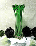 Vases: Emerald Green Cased Glass Vase