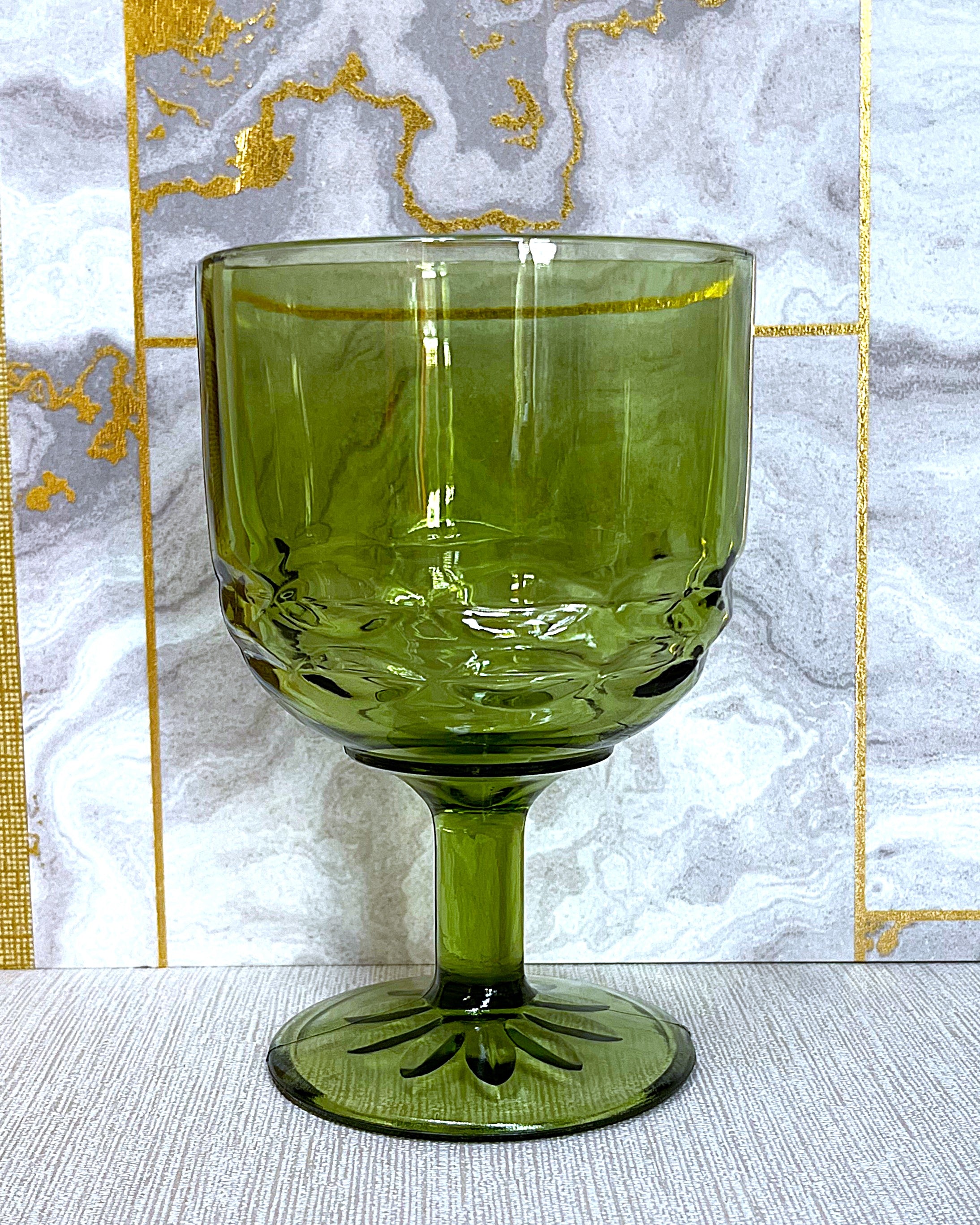 Drinkware: Indiana Avocado Green Goblet