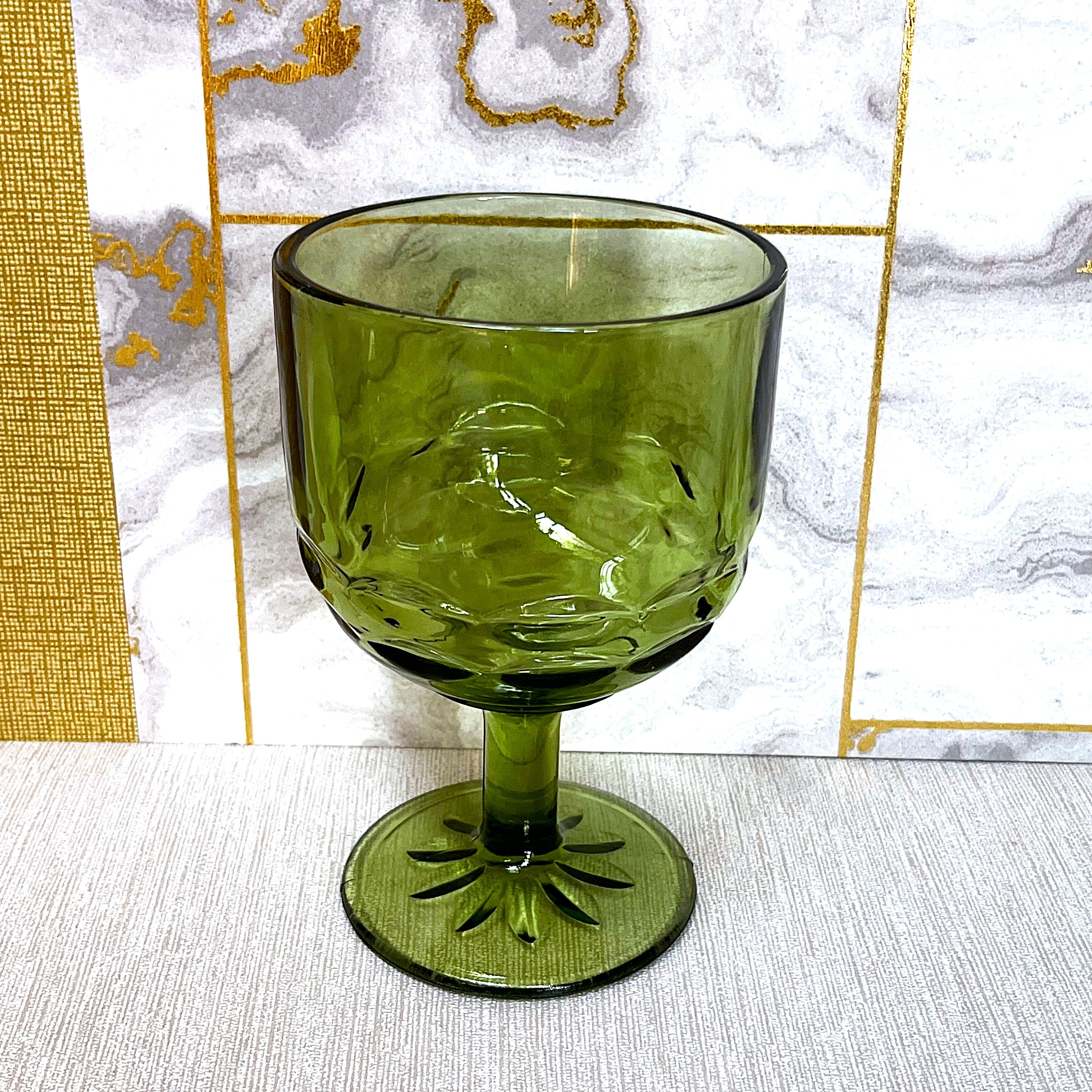 Drinkware: Indiana Avocado Green Goblet