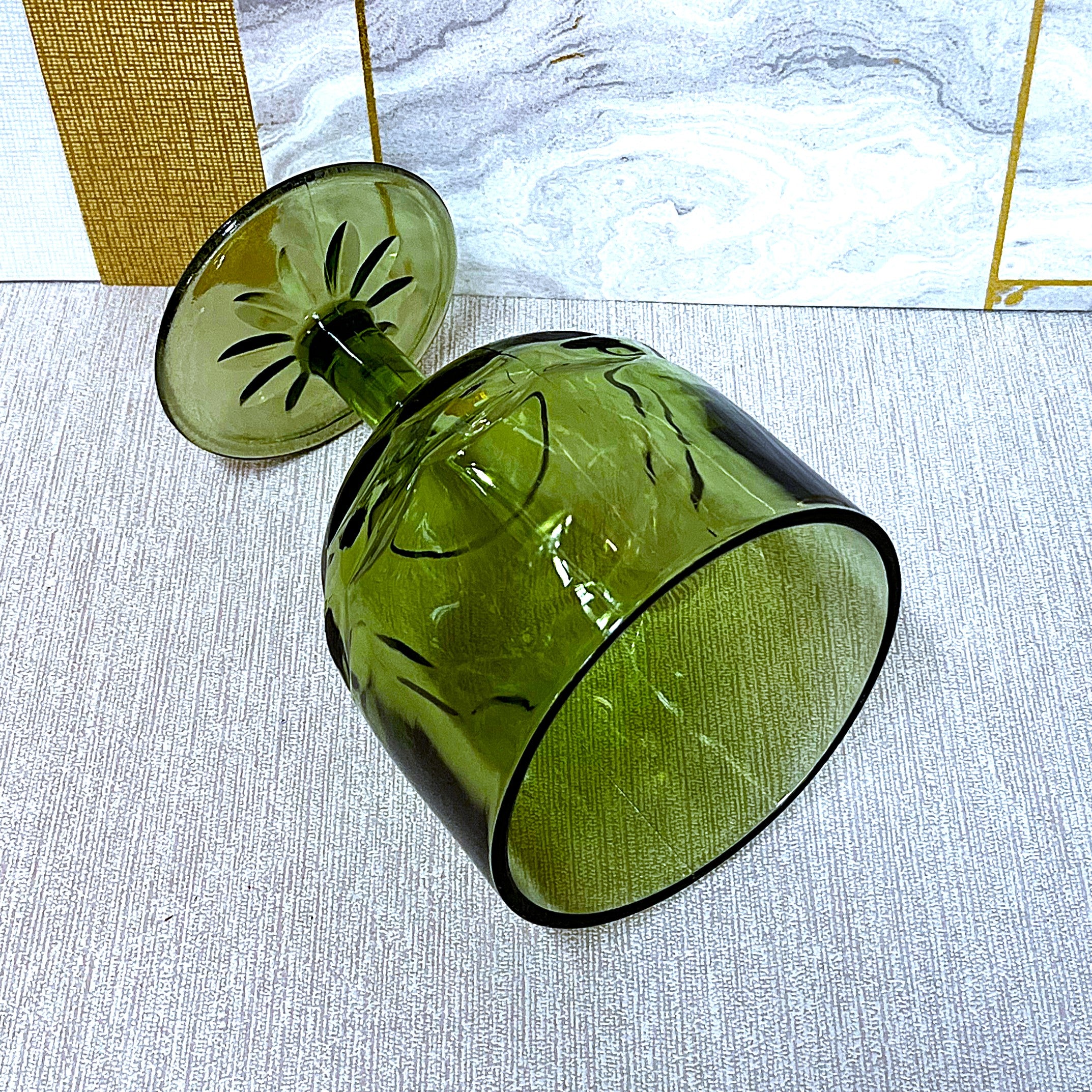 Drinkware: Indiana Avocado Green Goblet