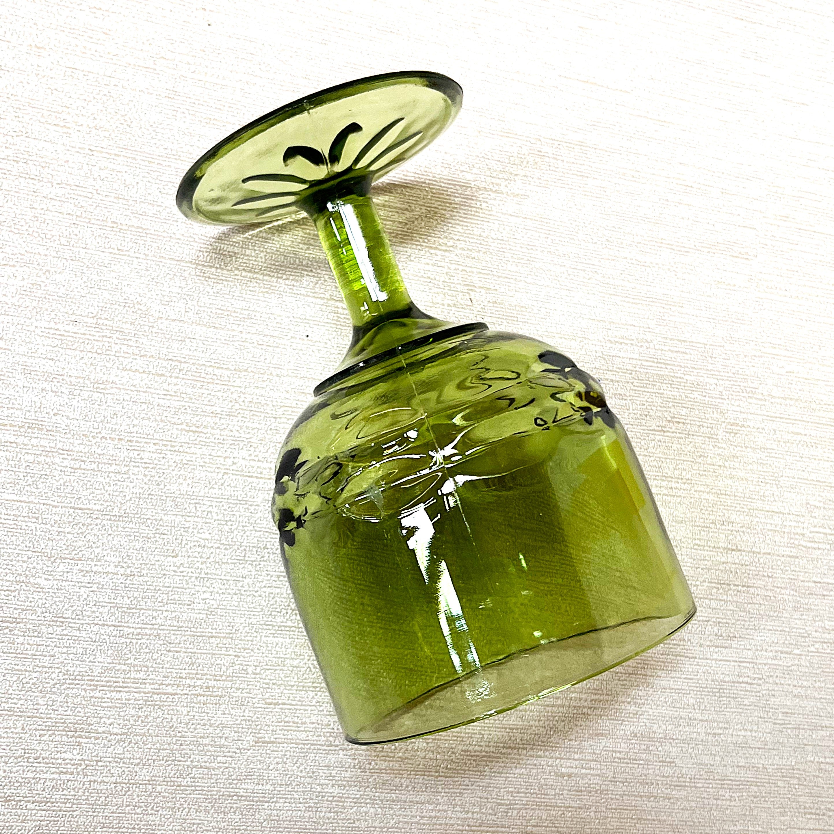 Drinkware: Indiana Avocado Green Goblet