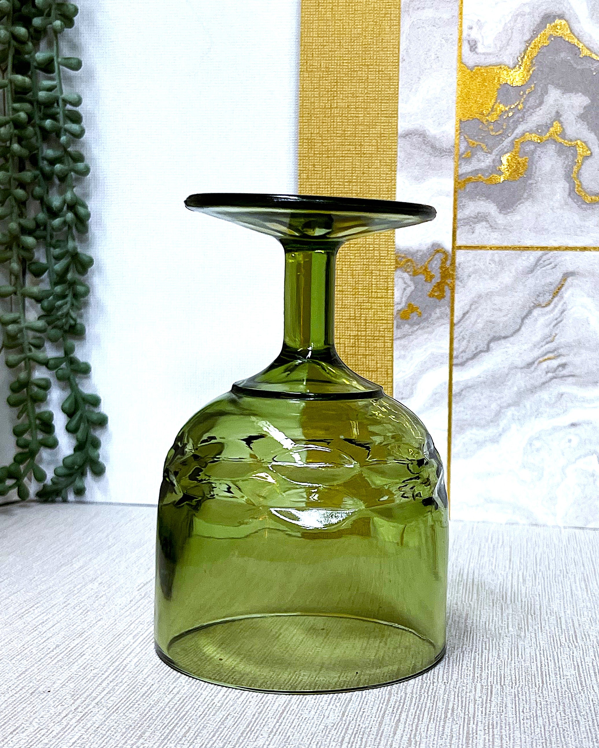 Drinkware: Indiana Avocado Green Goblet