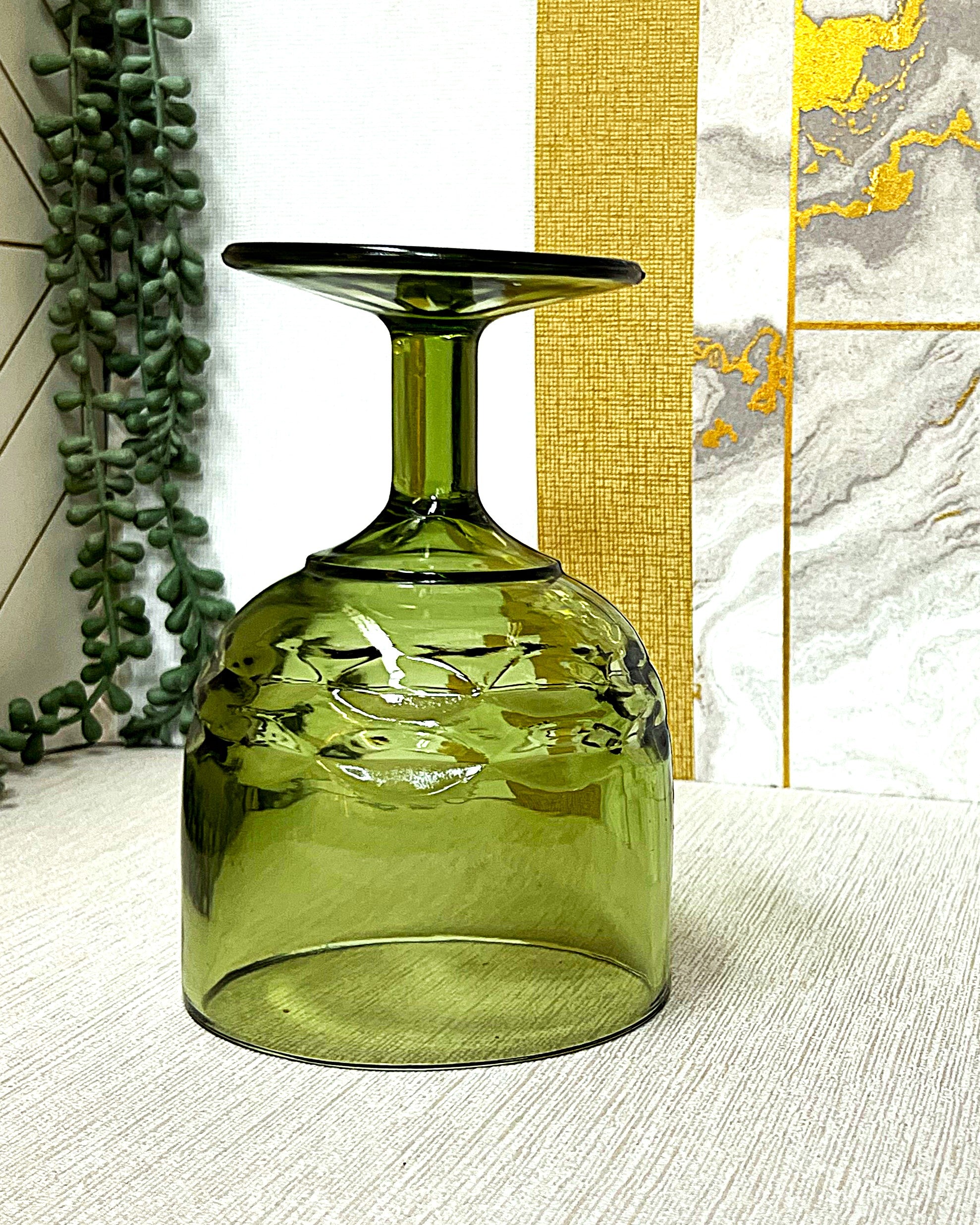 Drinkware: Indiana Avocado Green Goblet