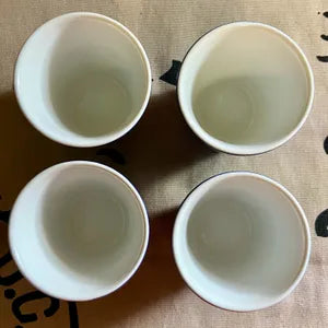 Espresso Cups: HEMA Mirabeau Cobalt Blue Stackable Tumblers, 4
