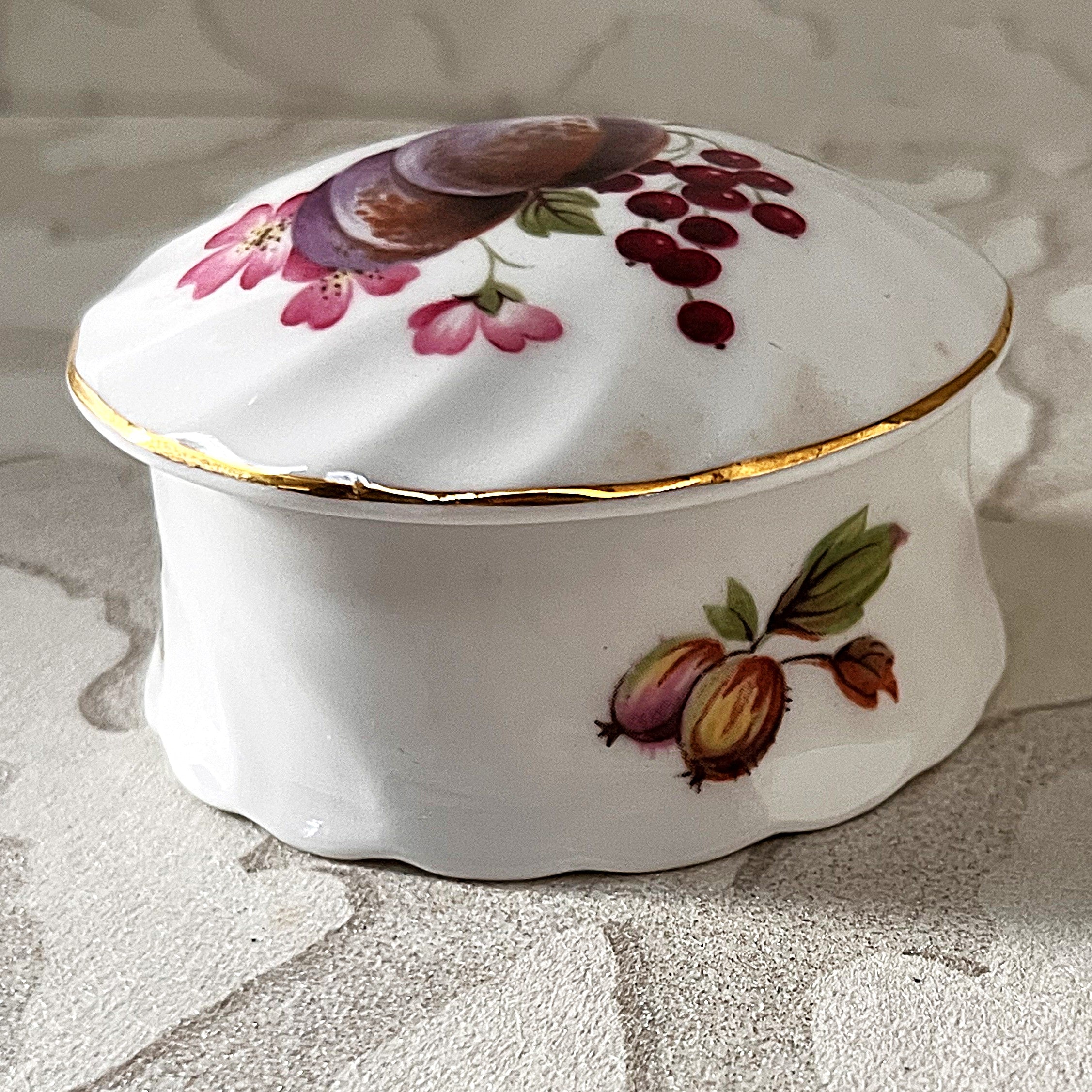 Trinkets: Hammersley Trinket Box Plum & Berry Design