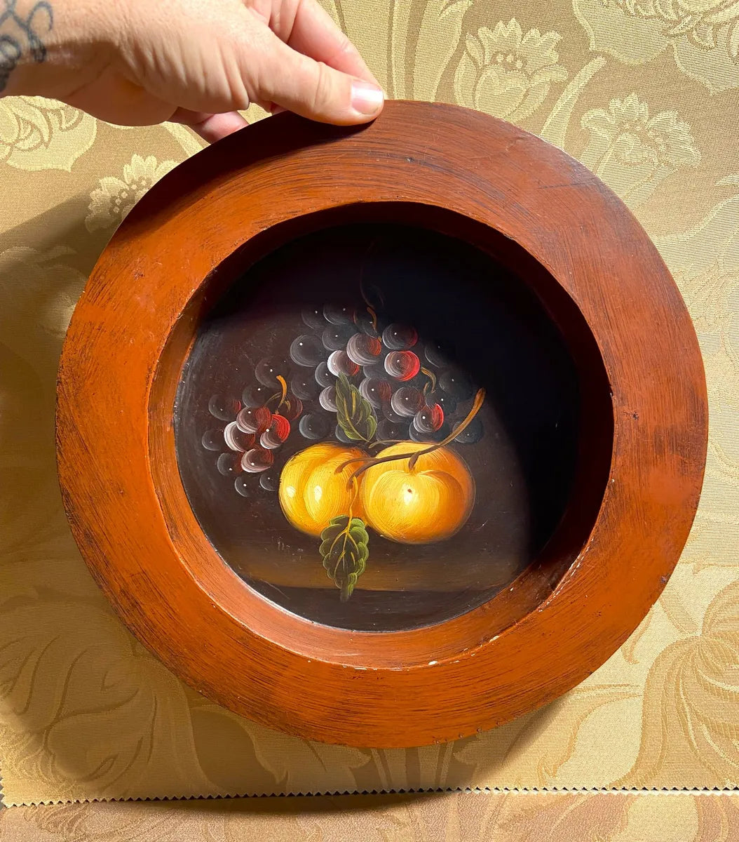 Wall Art: Fruit Still Life Fine Art Wooden Display Bowl