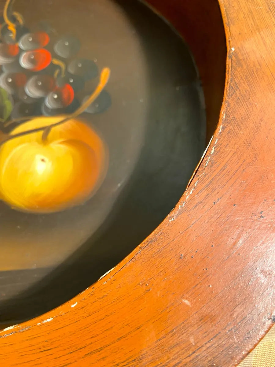 Wall Art: Fruit Still Life Fine Art Wooden Display Bowl