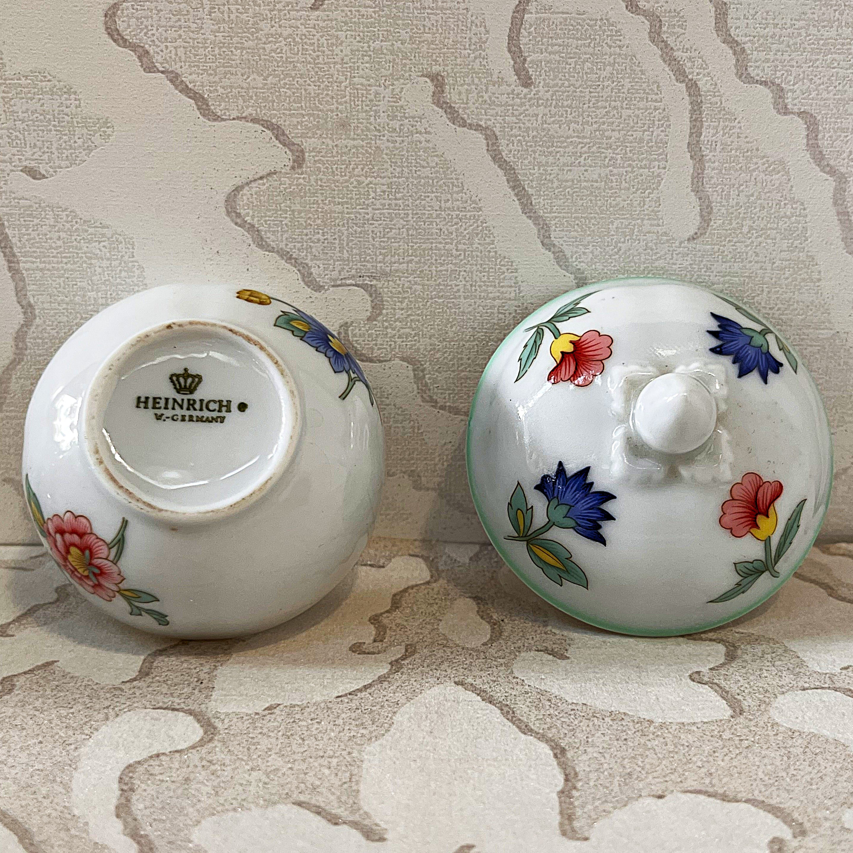 Trinkets: Heinrich & Co. Ball Shaped Trinket Box Floral Design