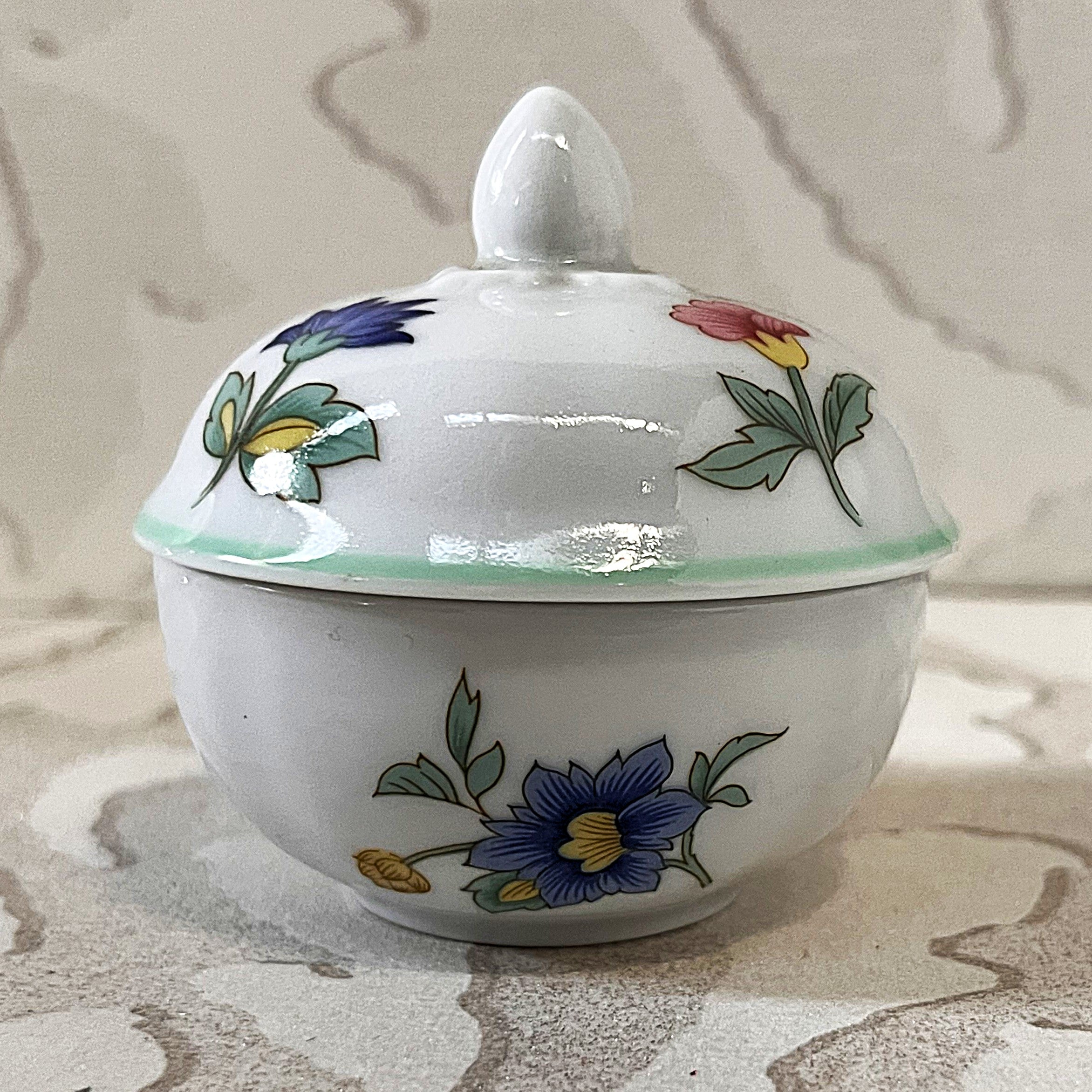 Trinkets: Heinrich & Co. Ball Shaped Trinket Box Floral Design