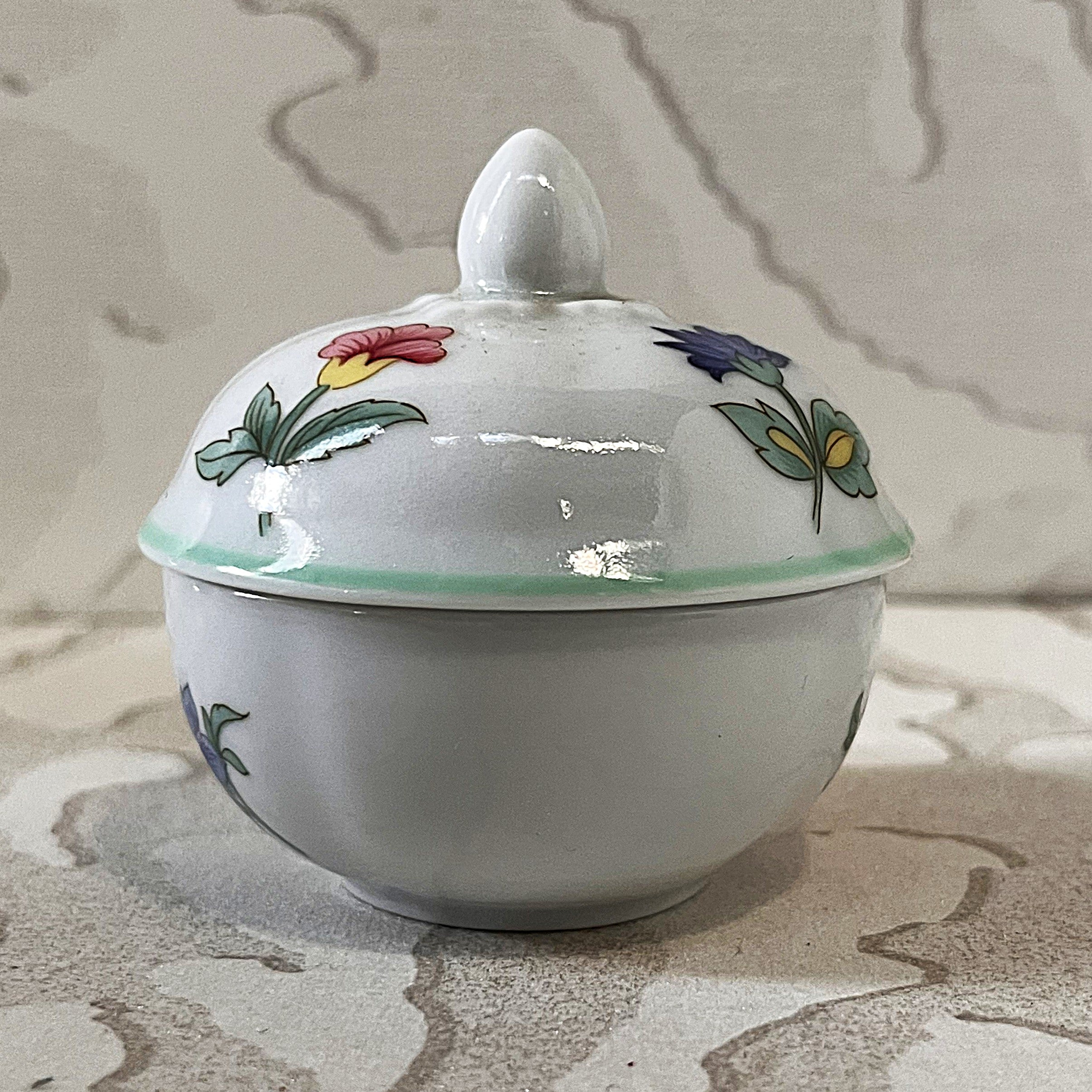 Trinkets: Heinrich & Co. Ball Shaped Trinket Box Floral Design