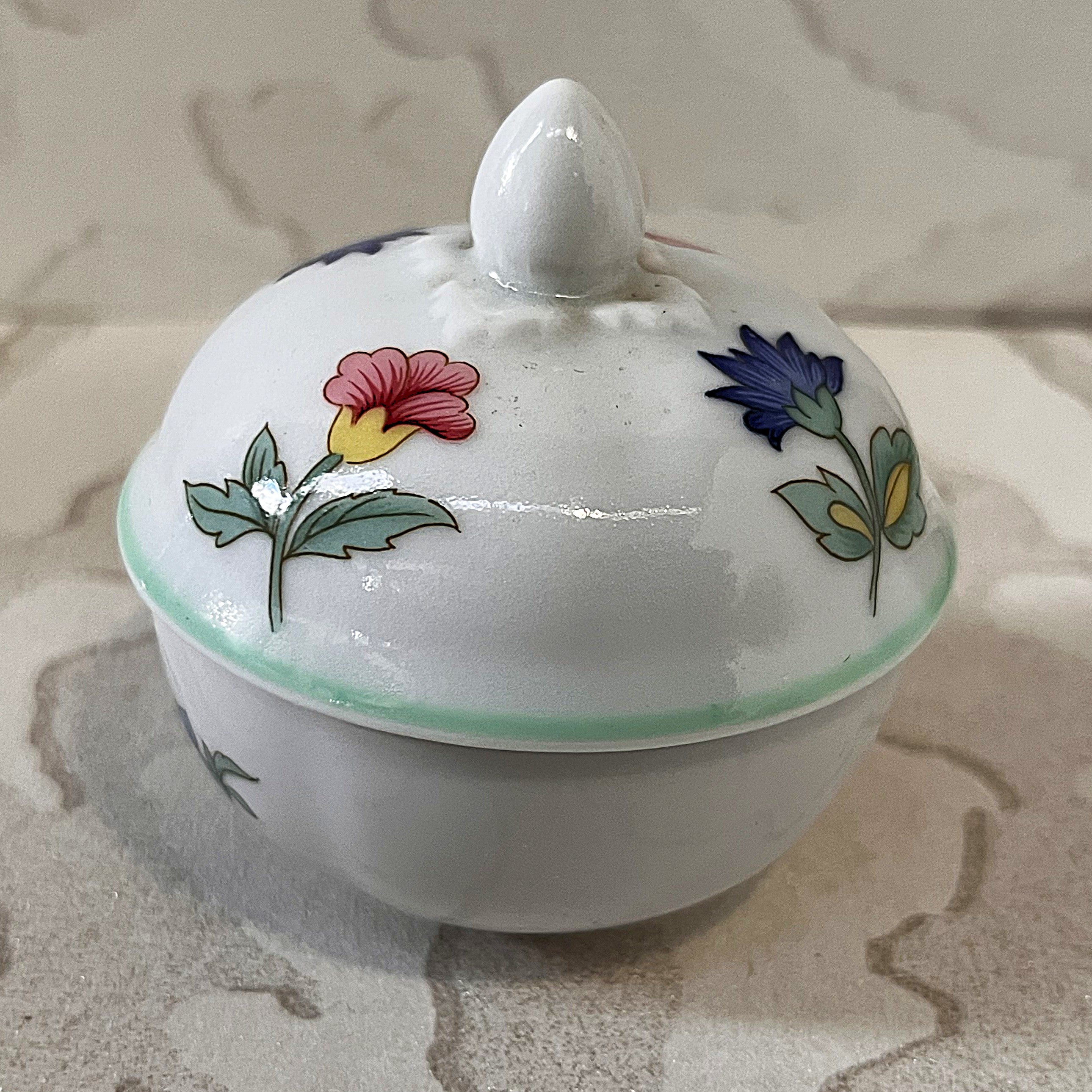 Trinkets: Heinrich & Co. Ball Shaped Trinket Box Floral Design