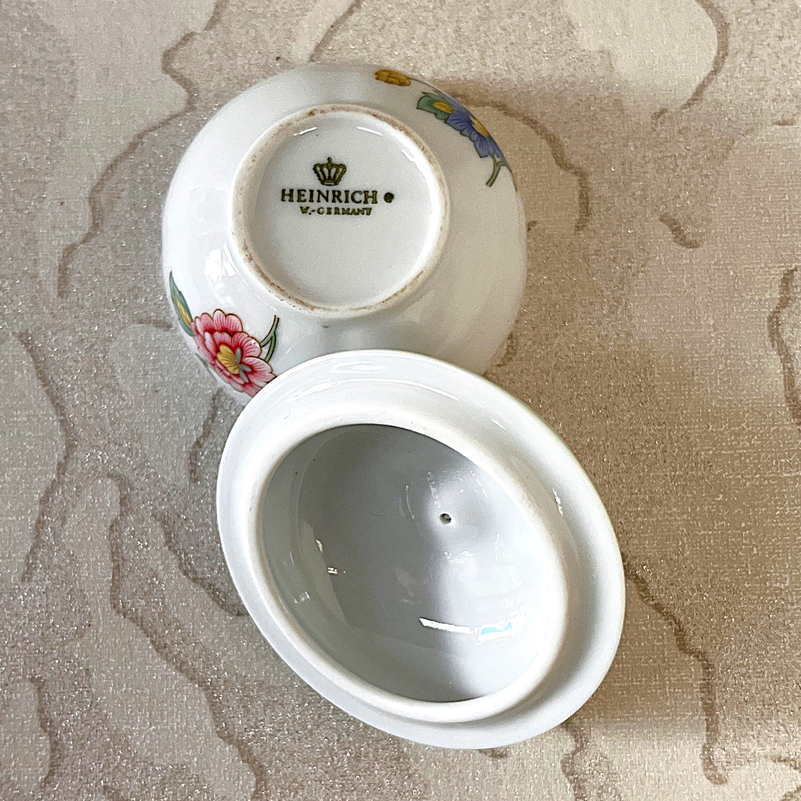Trinkets: Heinrich & Co. Ball Shaped Trinket Box Floral Design