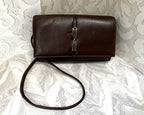 Bags: Topaz Supple Brown Genuine Leather Crossbody Clutch Purse