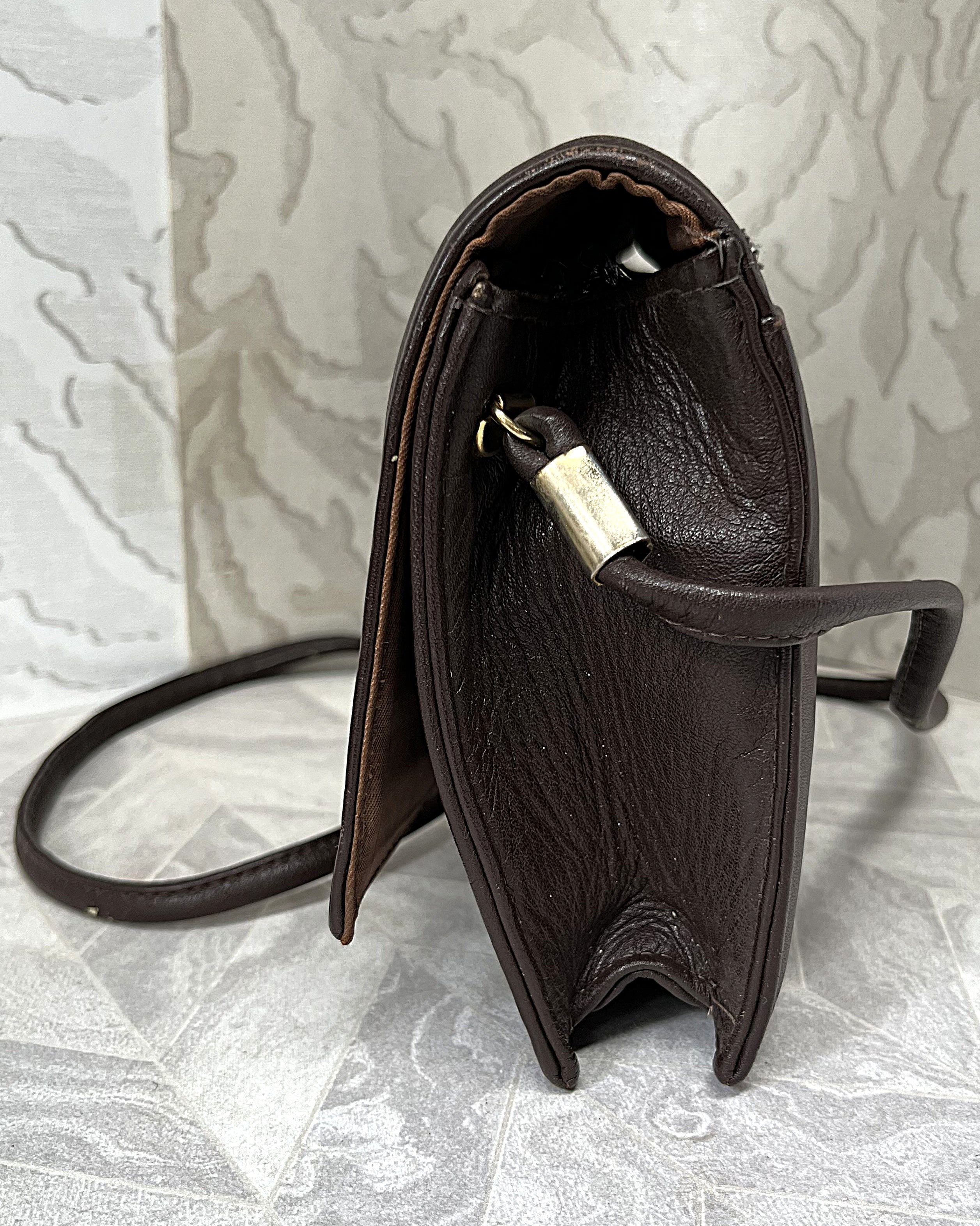 Bags: Topaz Supple Brown Genuine Leather Crossbody Clutch Purse