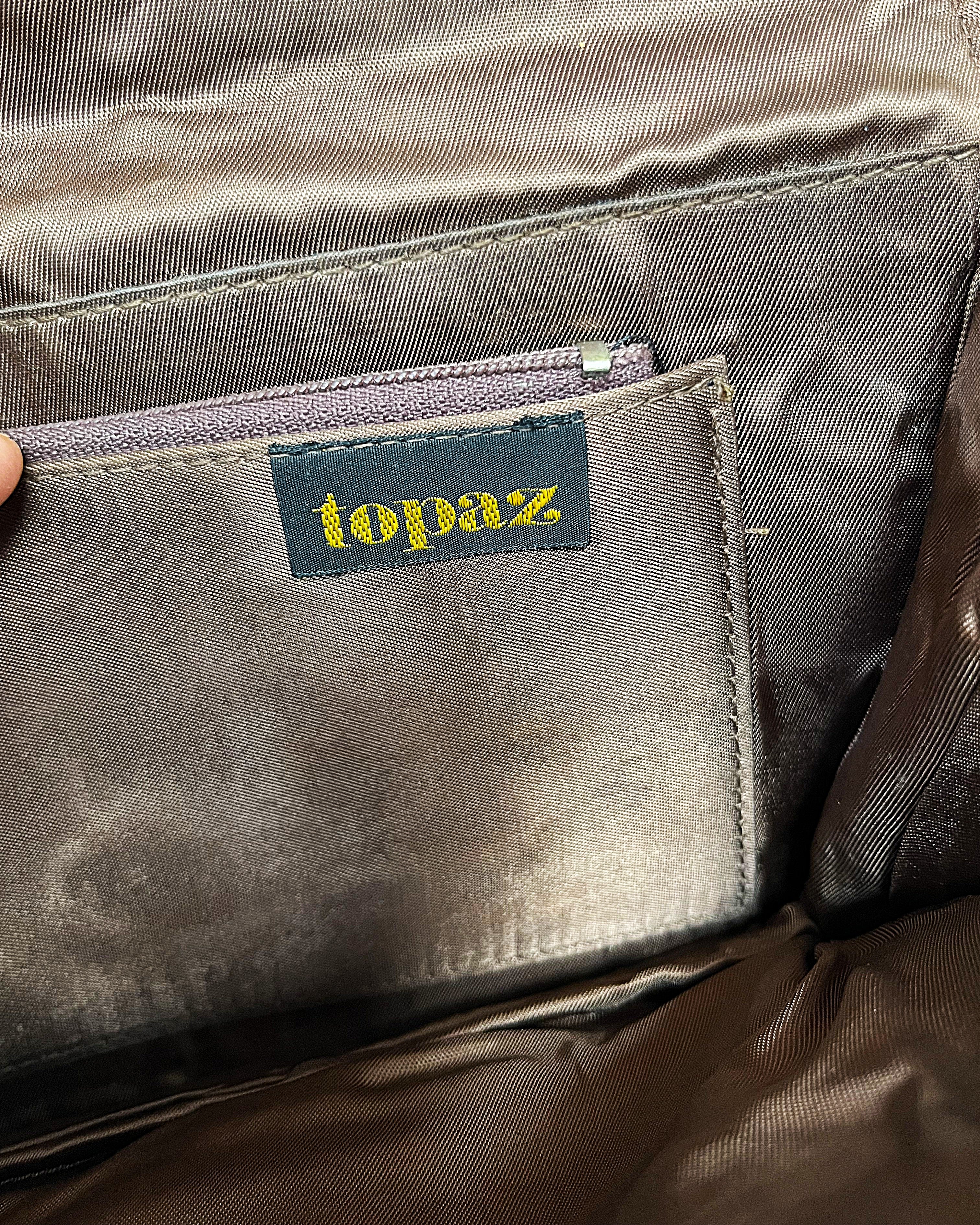 Bags: Topaz Supple Brown Genuine Leather Crossbody Clutch Purse