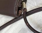 Bags: Topaz Supple Brown Genuine Leather Crossbody Clutch Purse
