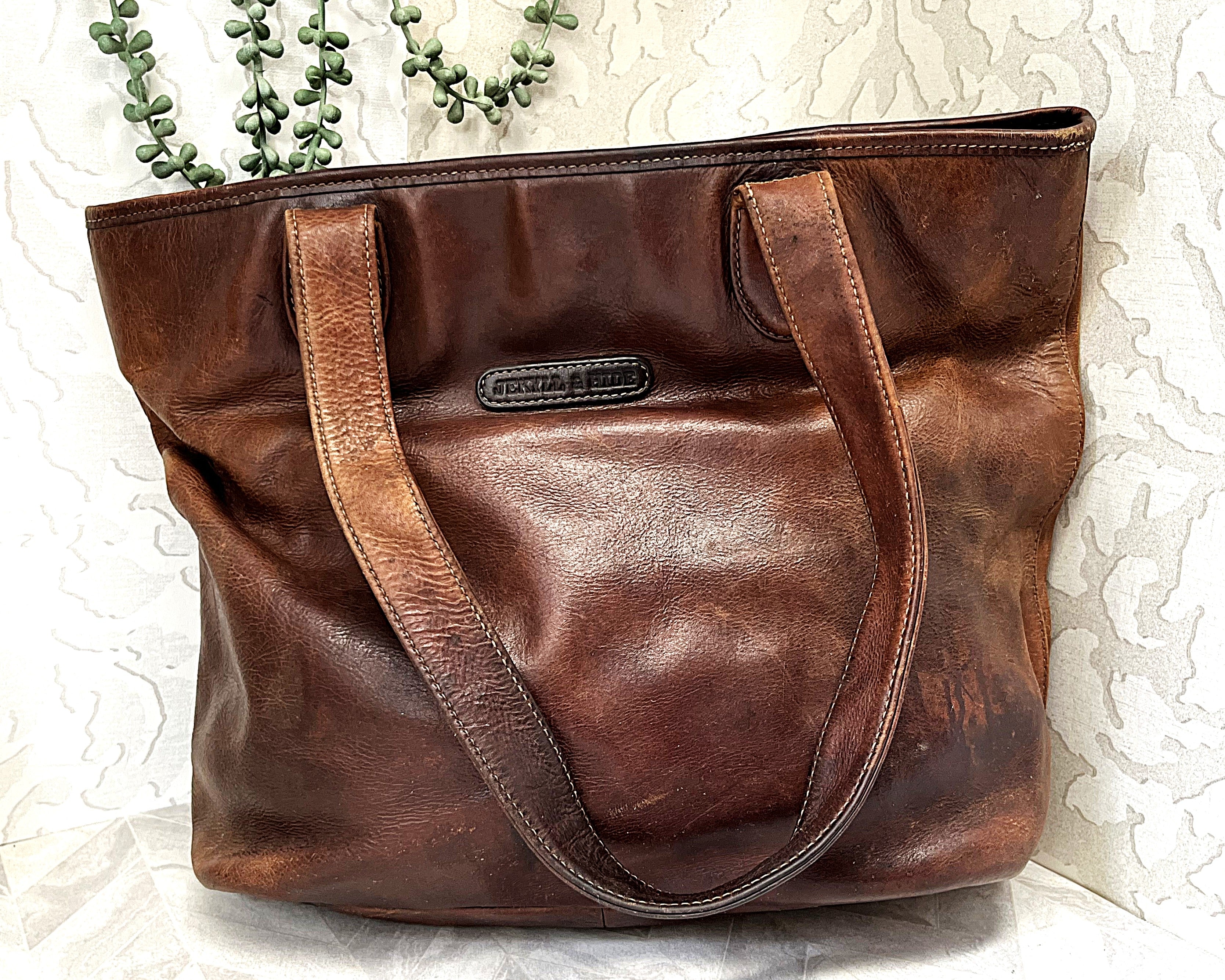 Bags: Jekyll & Hide Rockaway Dark Brown Leather Tote Bag