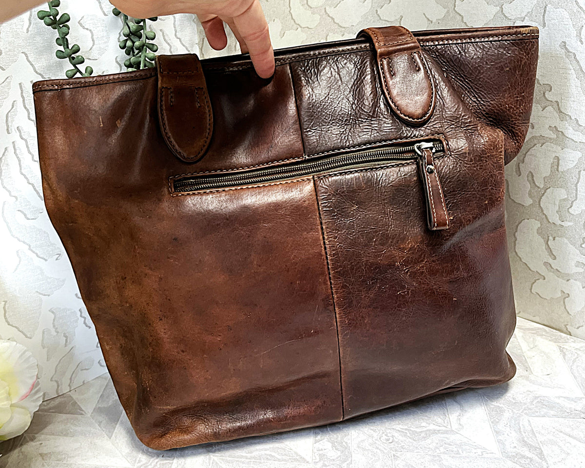 Bags: Jekyll & Hide Rockaway Dark Brown Leather Tote Bag