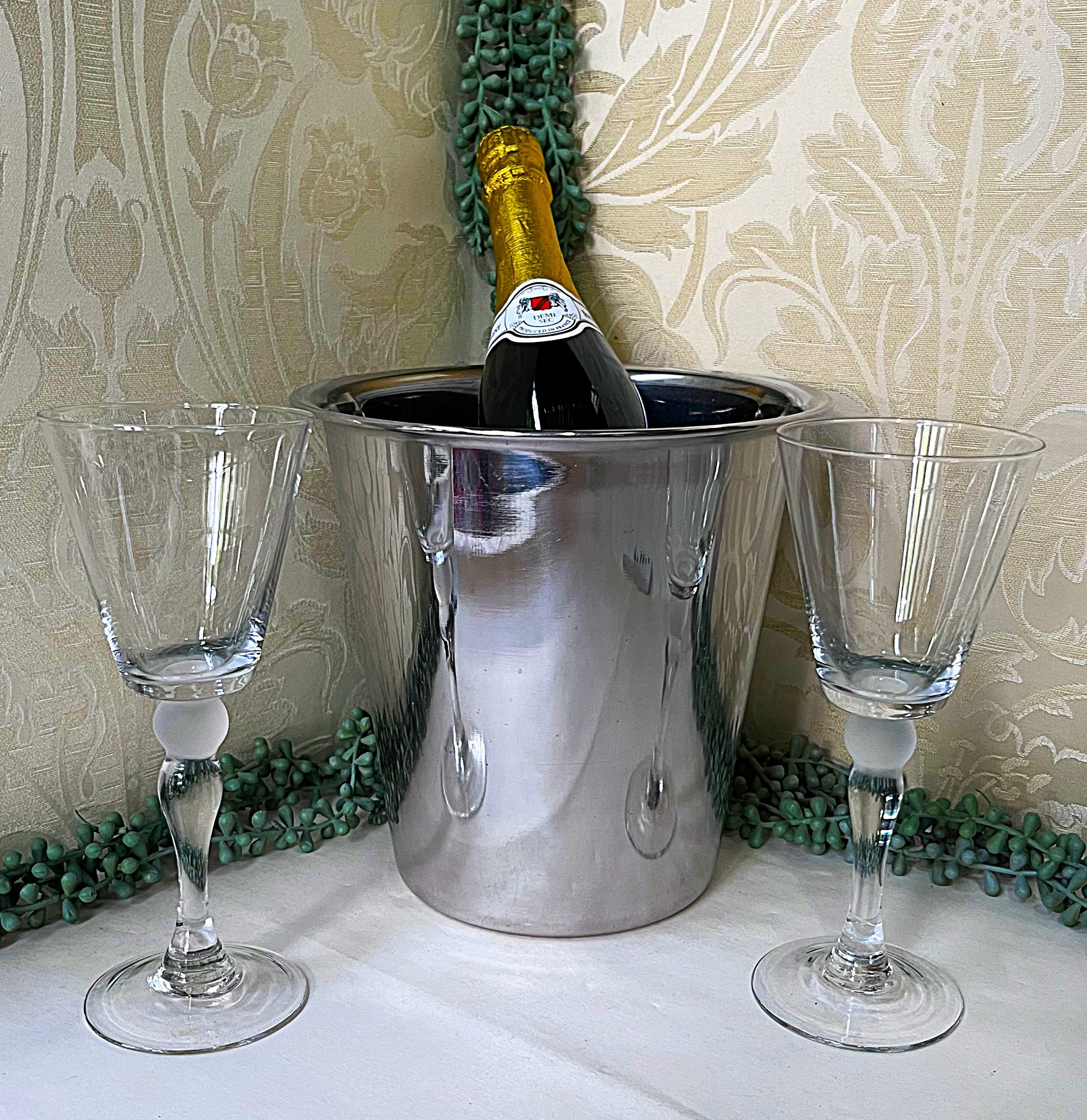 Stemware: Wine Glasses & Ice Bucket, 4