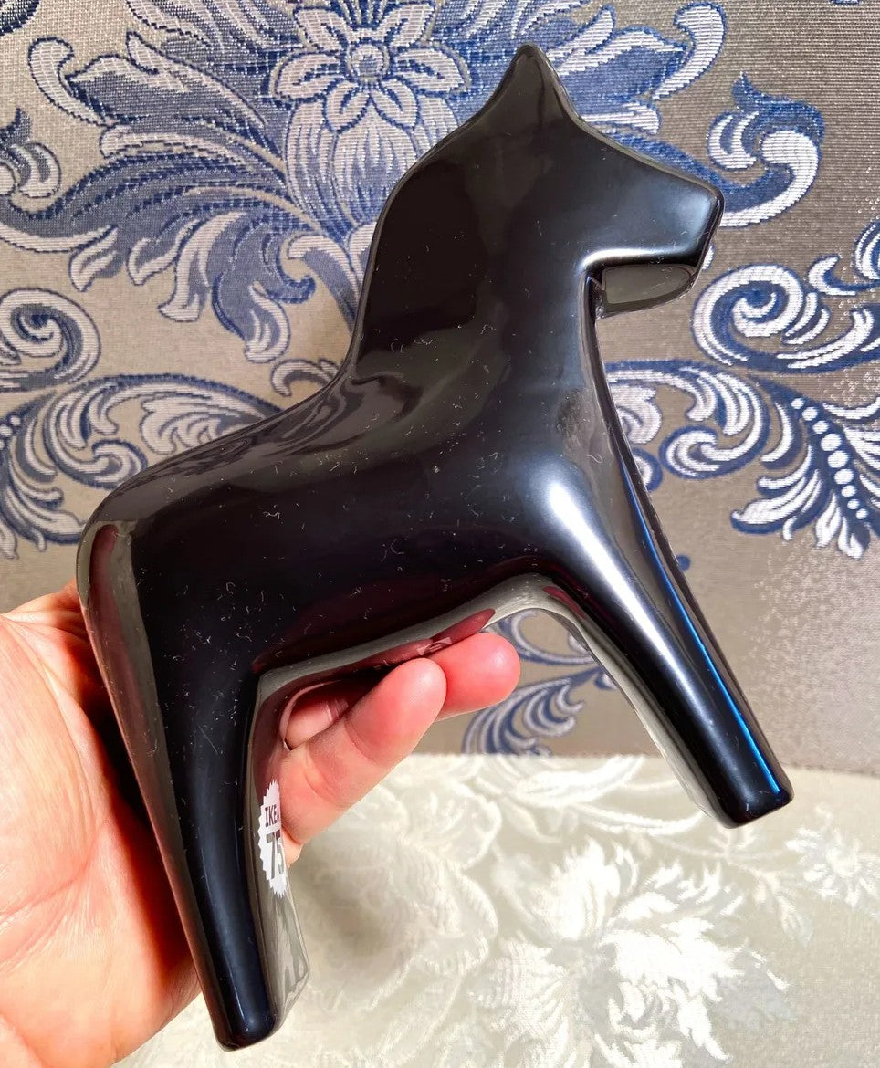 Animal Décor:  Limited Edition 2018 IKEA 75th Anniversary Ceramic Dala Horse Figurine Pair