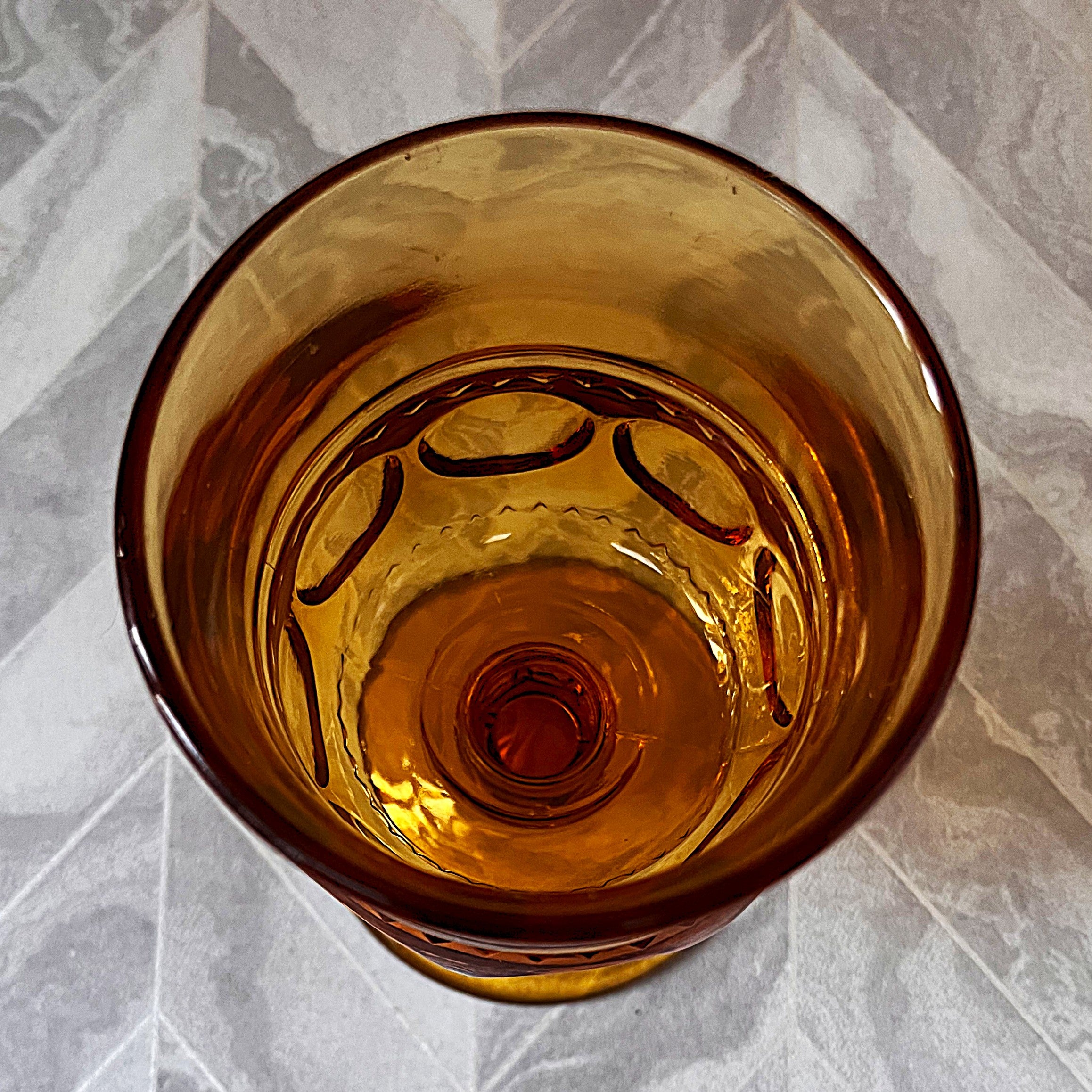 Stem & Drinkware: Indiana Glass King's Crown Amber Wine Goblets, Set of 12