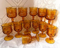 Stem & Drinkware: Indiana Glass King's Crown Amber Wine Goblets, Set of 12