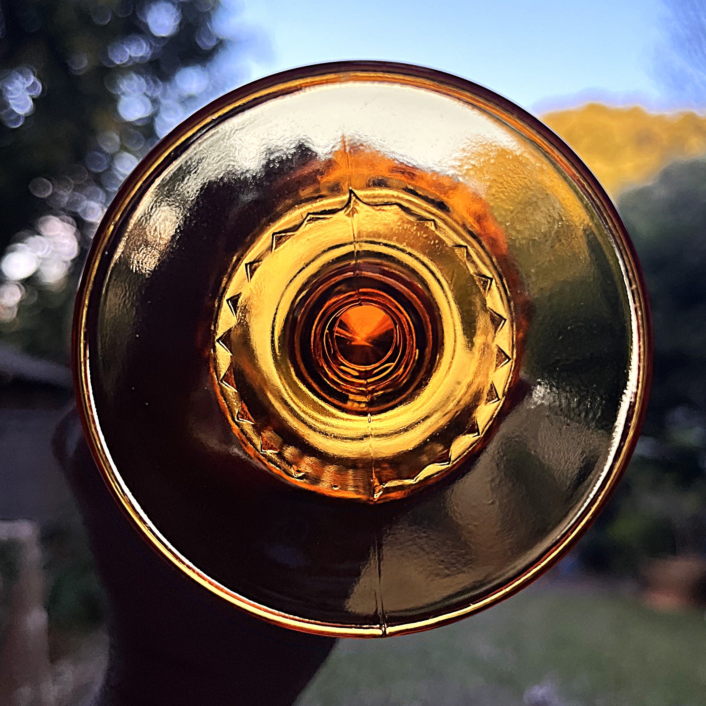 Stem & Drinkware: Indiana Glass King's Crown Amber Wine Goblets, Set of 12