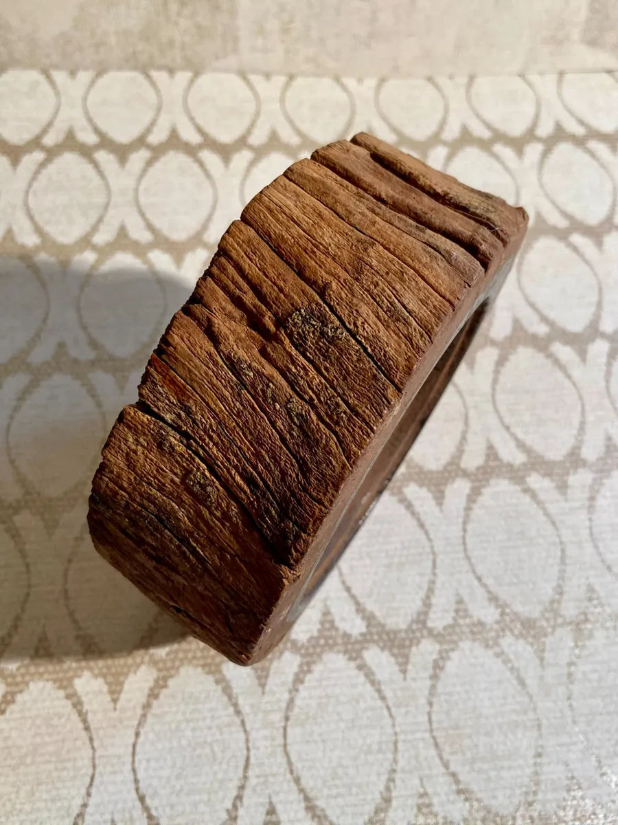 Carved Wood: Ironwood Live-Edge Natural Ring Bowl