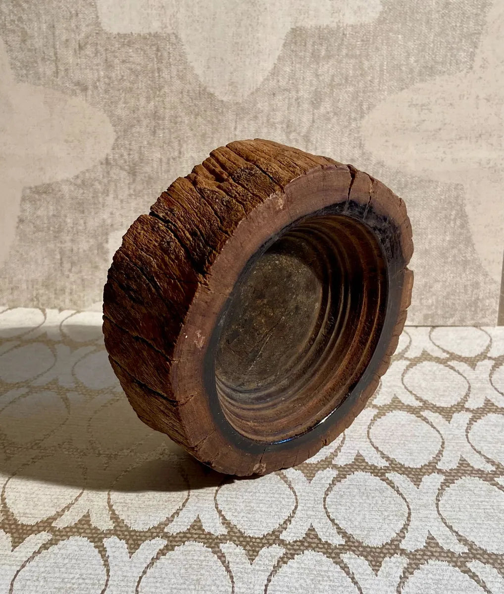 Carved Wood: Ironwood Live-Edge Natural Ring Bowl