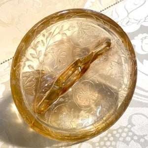 Candleholders: Jeanette Glass Louisa Double Candle Candlestick Holder Marigold