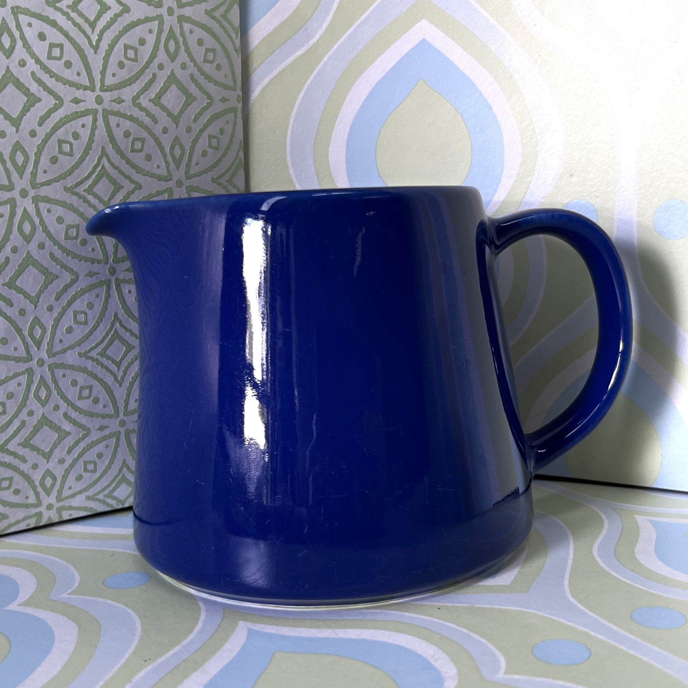 Tableware: Arabia Finland Kilta Cobalt Blue Creamer by Kaj Franck