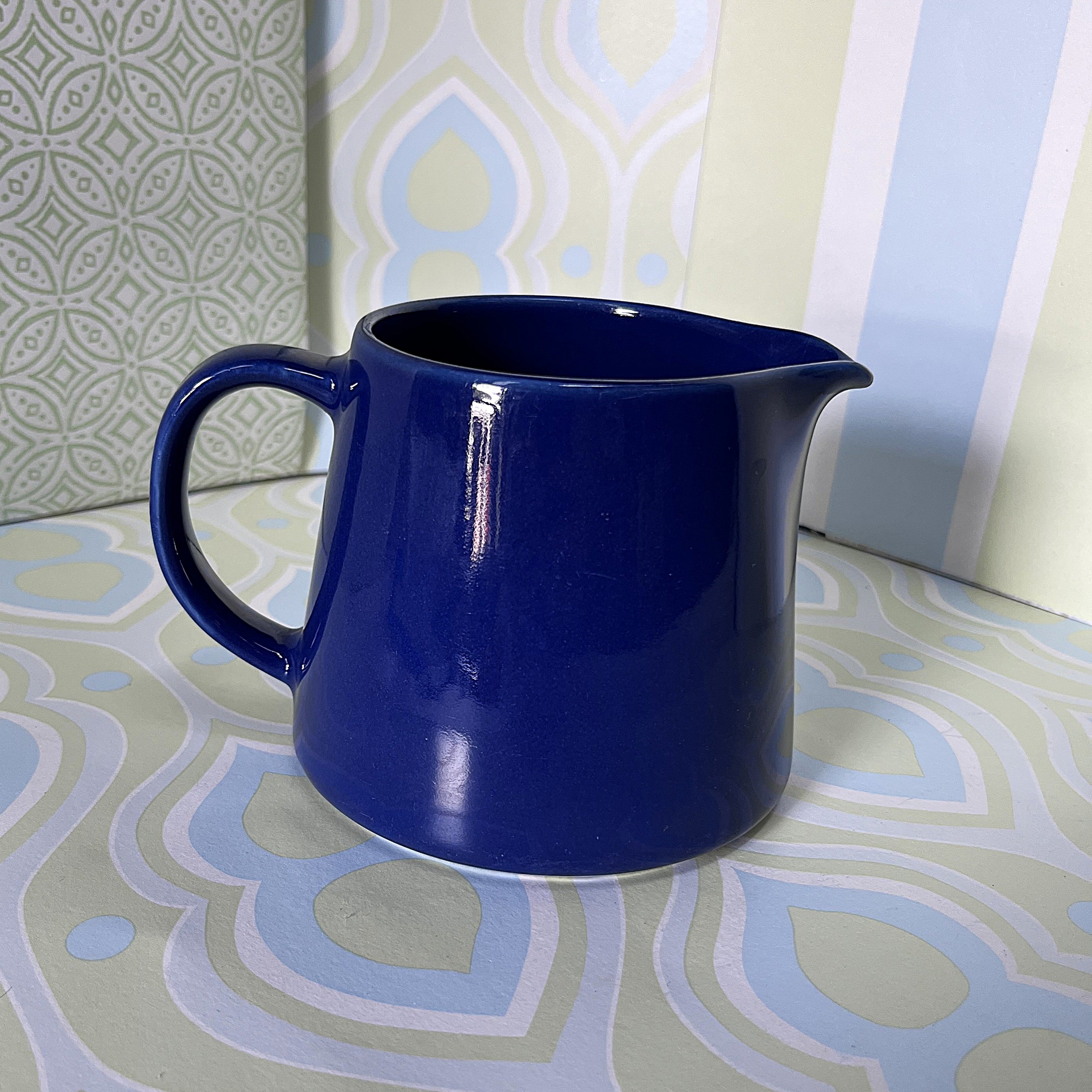Tableware: Arabia Finland Kilta Cobalt Blue Creamer by Kaj Franck