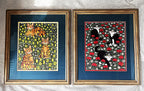 Prints & Etchings: Lara Geffen Folk-Art Cat Prints, Diptych