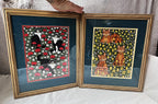 Prints & Etchings: Lara Geffen Folk-Art Cat Prints, Diptych
