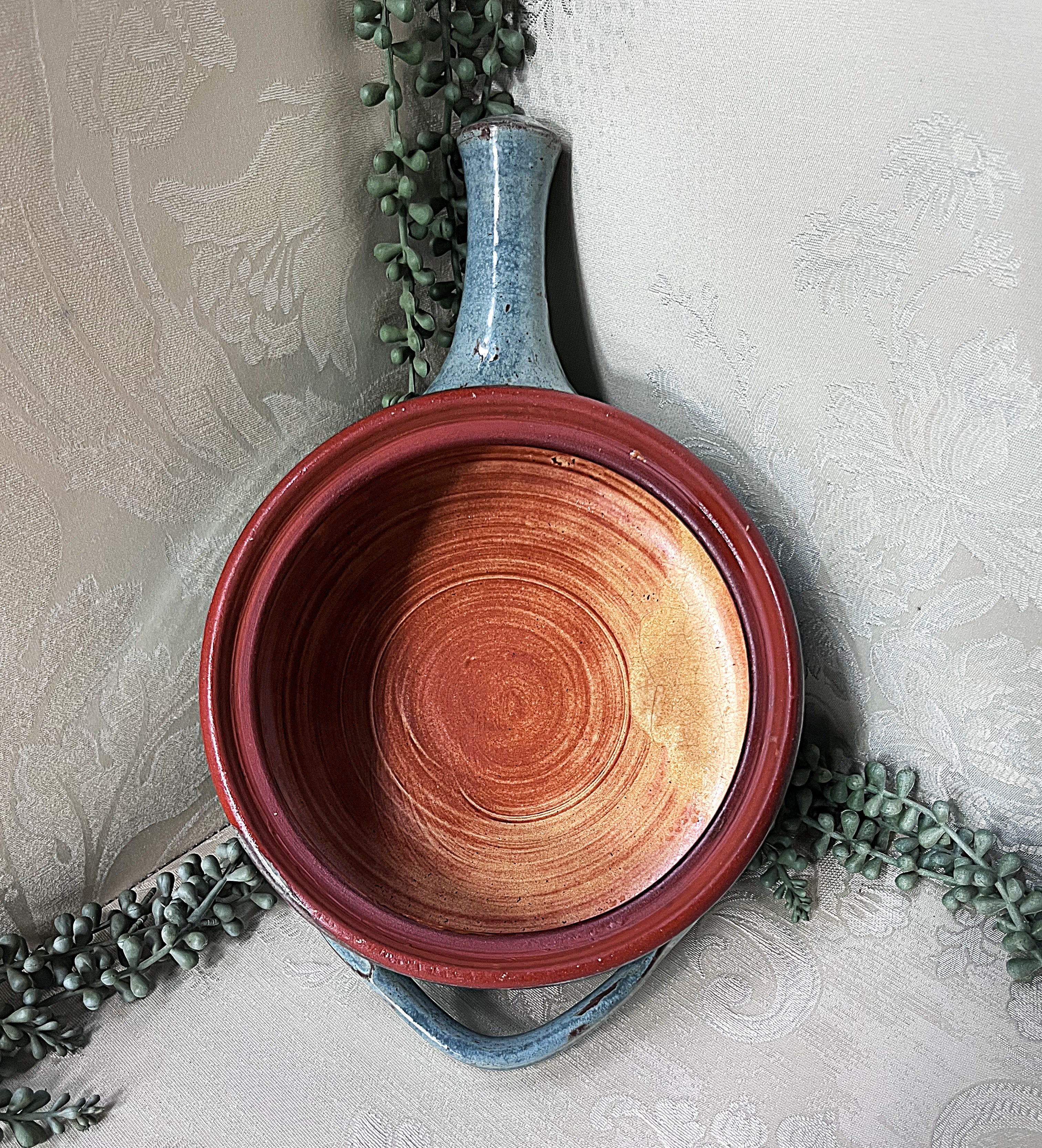 Liebermann: Lidded Pottery Dish Duck Egg Blue
