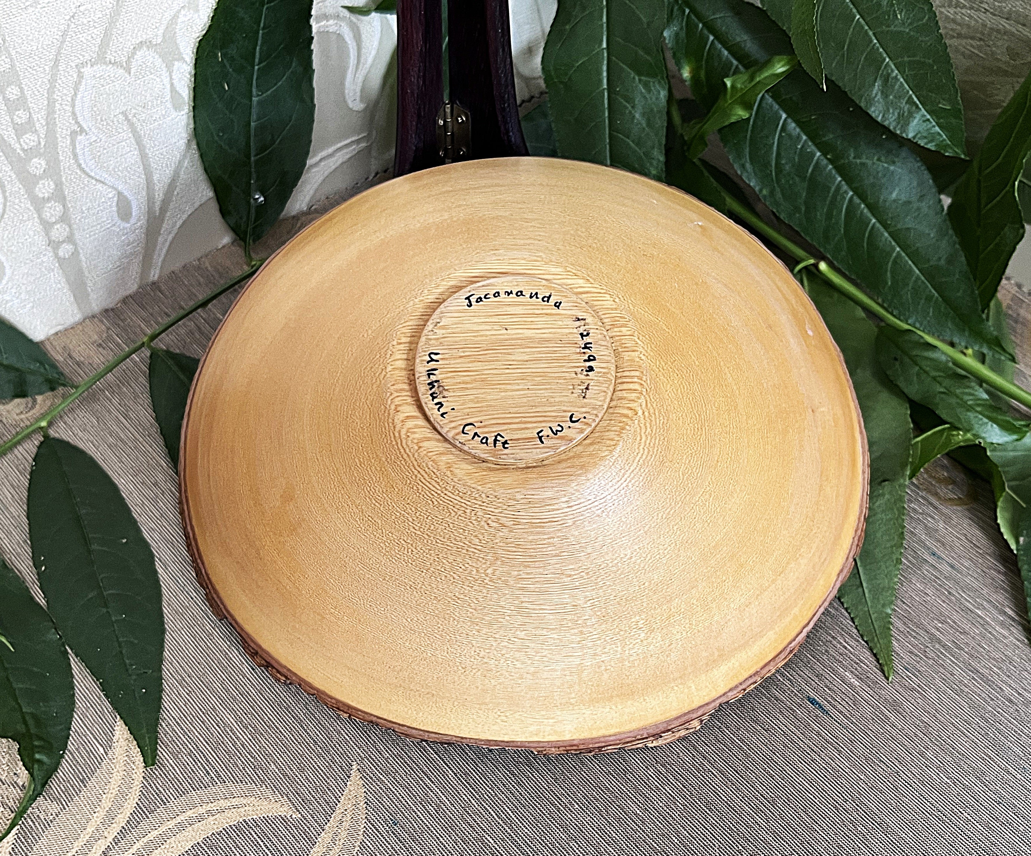 Carved Wood: Jacaranda Wood Hand-Turned Bowl