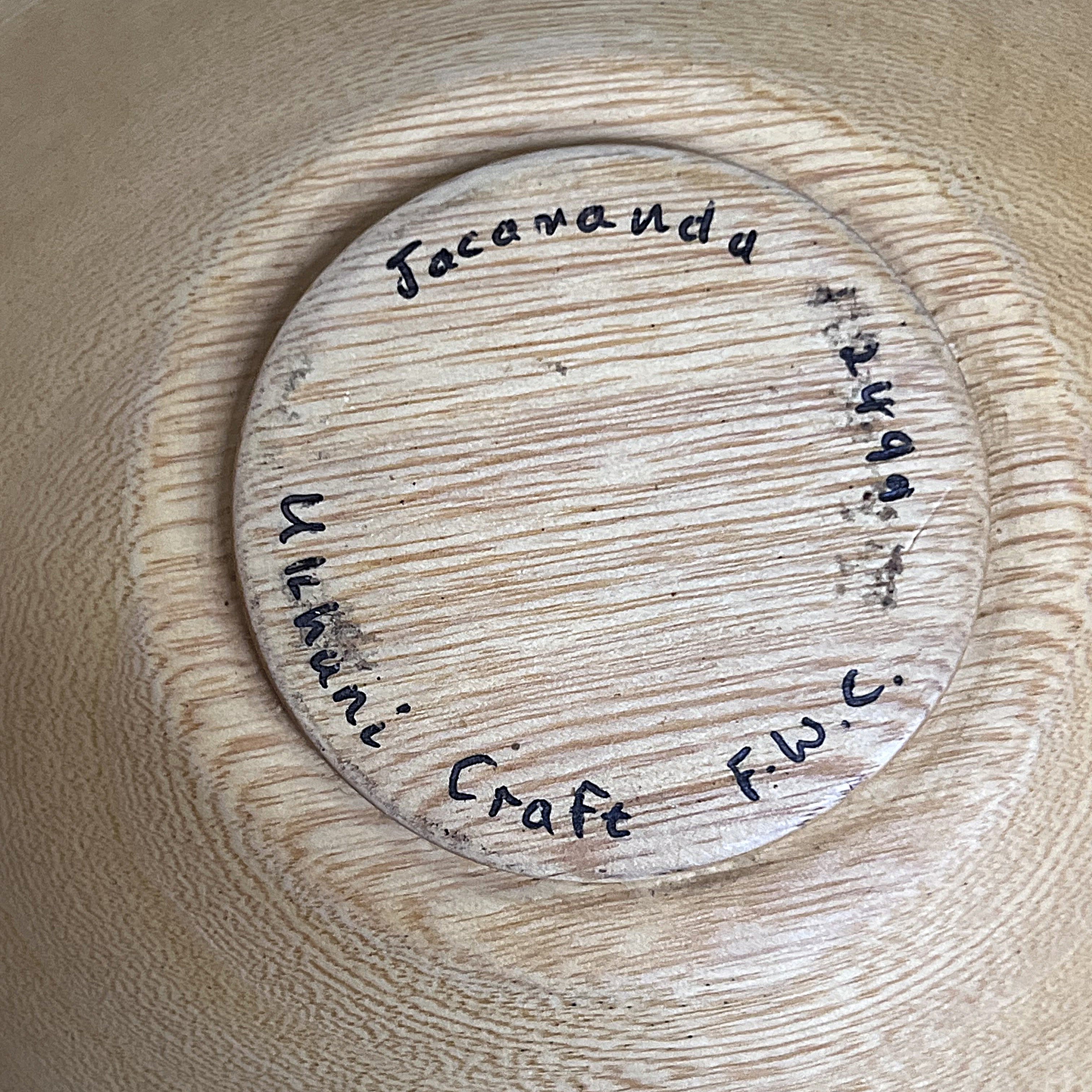 Carved Wood: Jacaranda Wood Hand-Turned Bowl