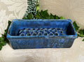 Linn Ware: Trough Vase with Flower Frog Insert in Cobalt Blue