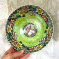 Decorative Ceramics: Antique Maling "Clematis" Lustreware Centrepiece Bowl