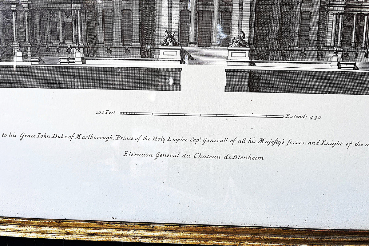 Original Prints: Antique c.1715–1725 Colen Campbell Vitruvius Britannicus Blenheim Palace Engraving