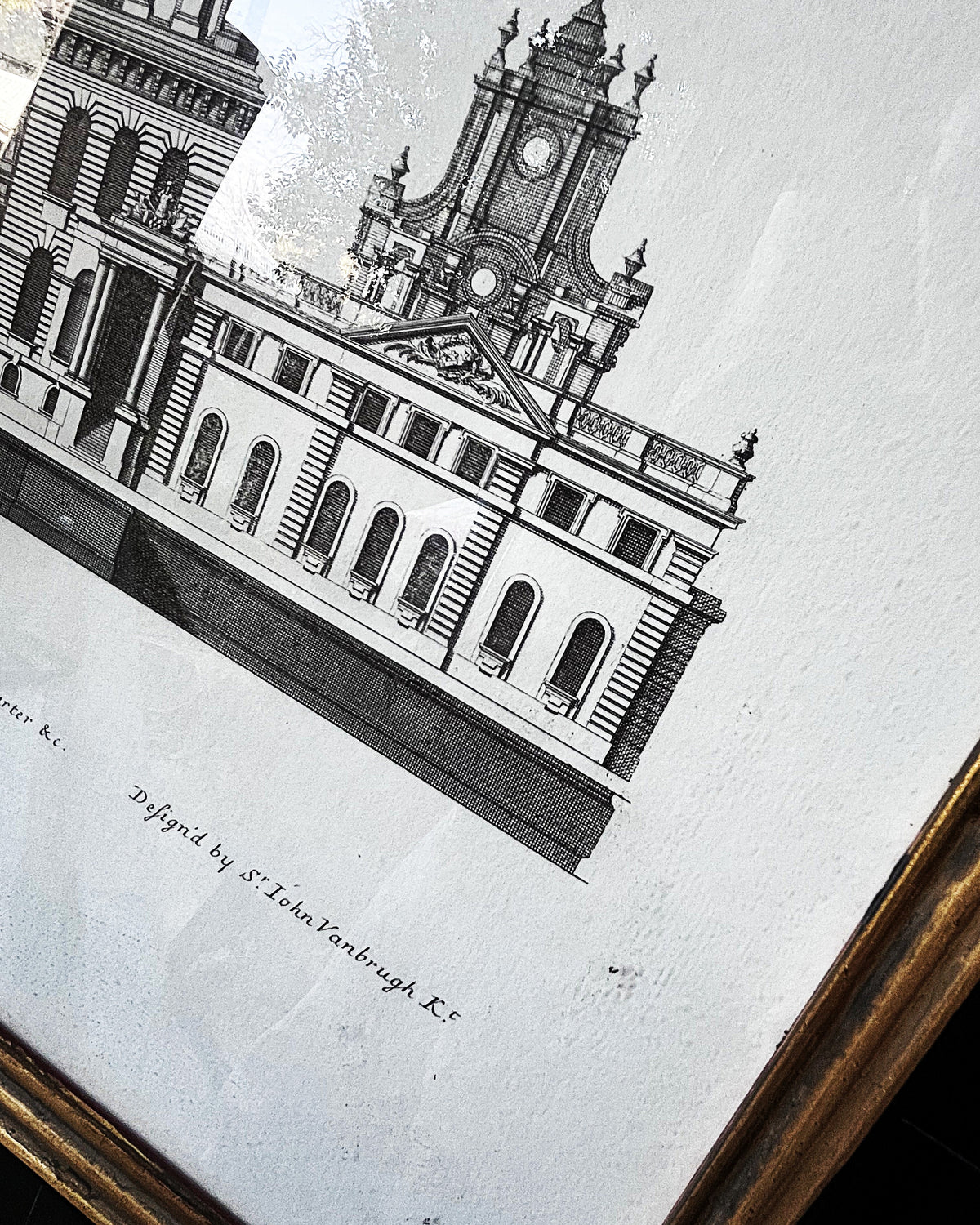 Original Prints: Antique c.1715–1725 Colen Campbell Vitruvius Britannicus Blenheim Palace Engraving