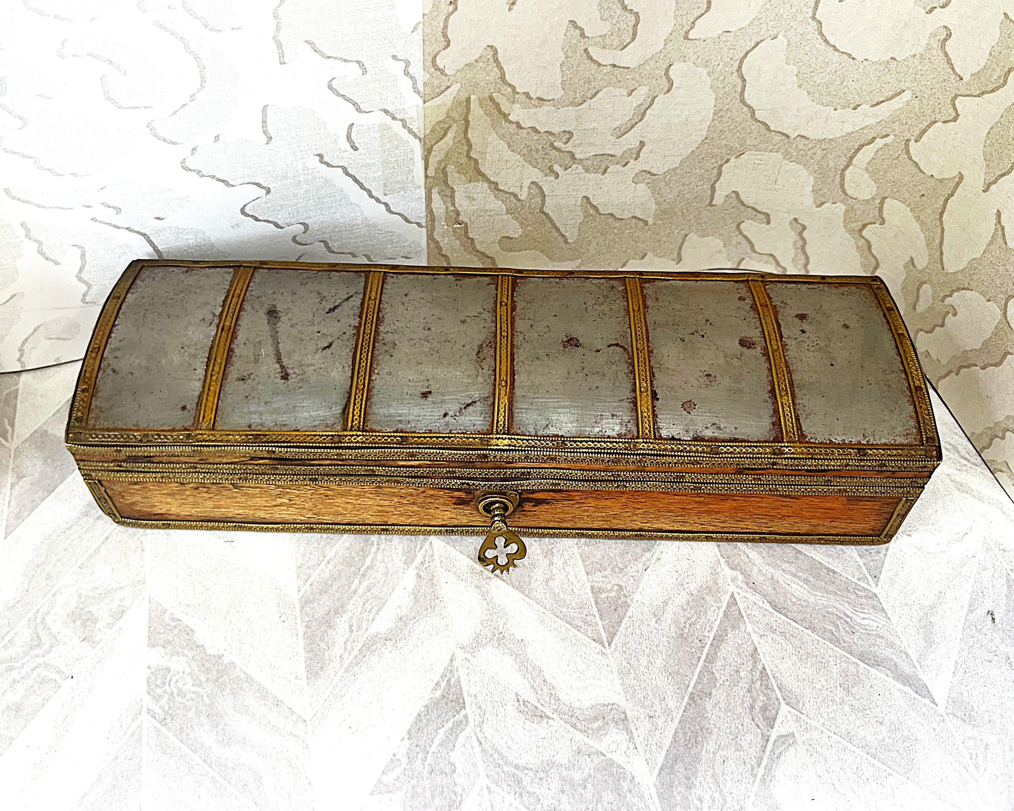 Wooden Boxes: Dutch Colonial Indo-Portuguese Dome-Top Document Box Circa 1850–1880