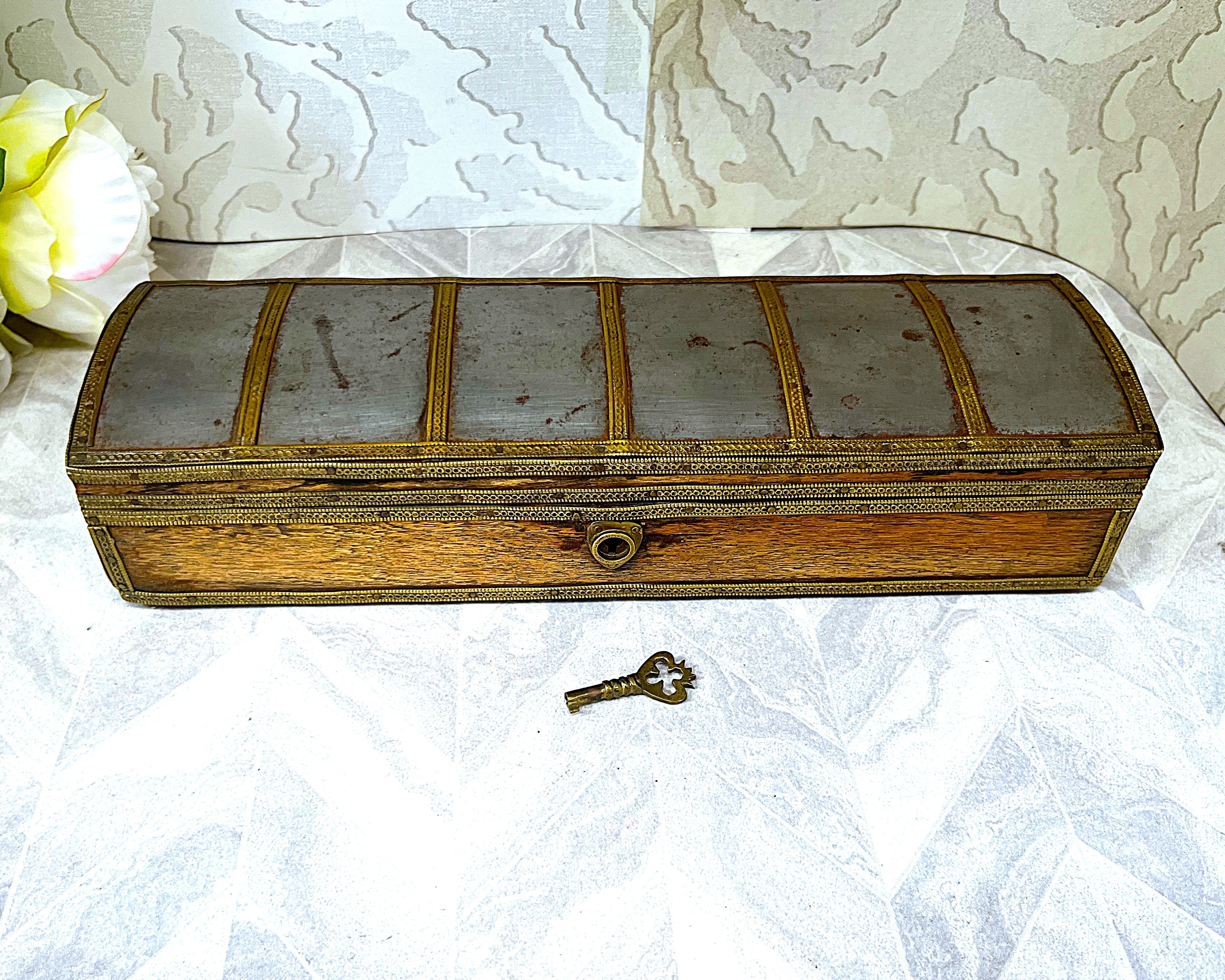 Wooden Boxes: Dutch Colonial Indo-Portuguese Dome-Top Document Box Circa 1850–1880