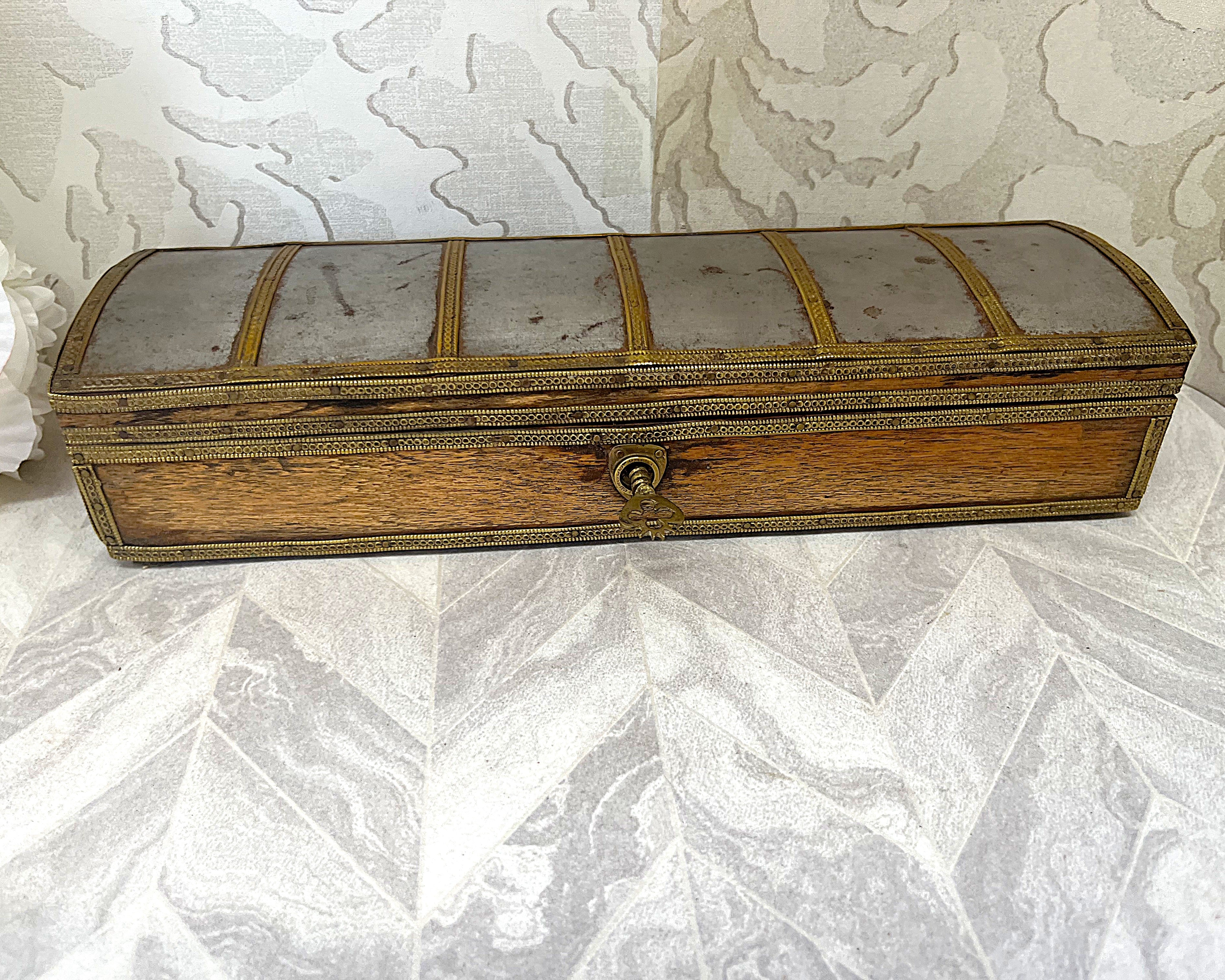 Wooden Boxes: Dutch Colonial Indo-Portuguese Dome-Top Document Box Circa 1850–1880
