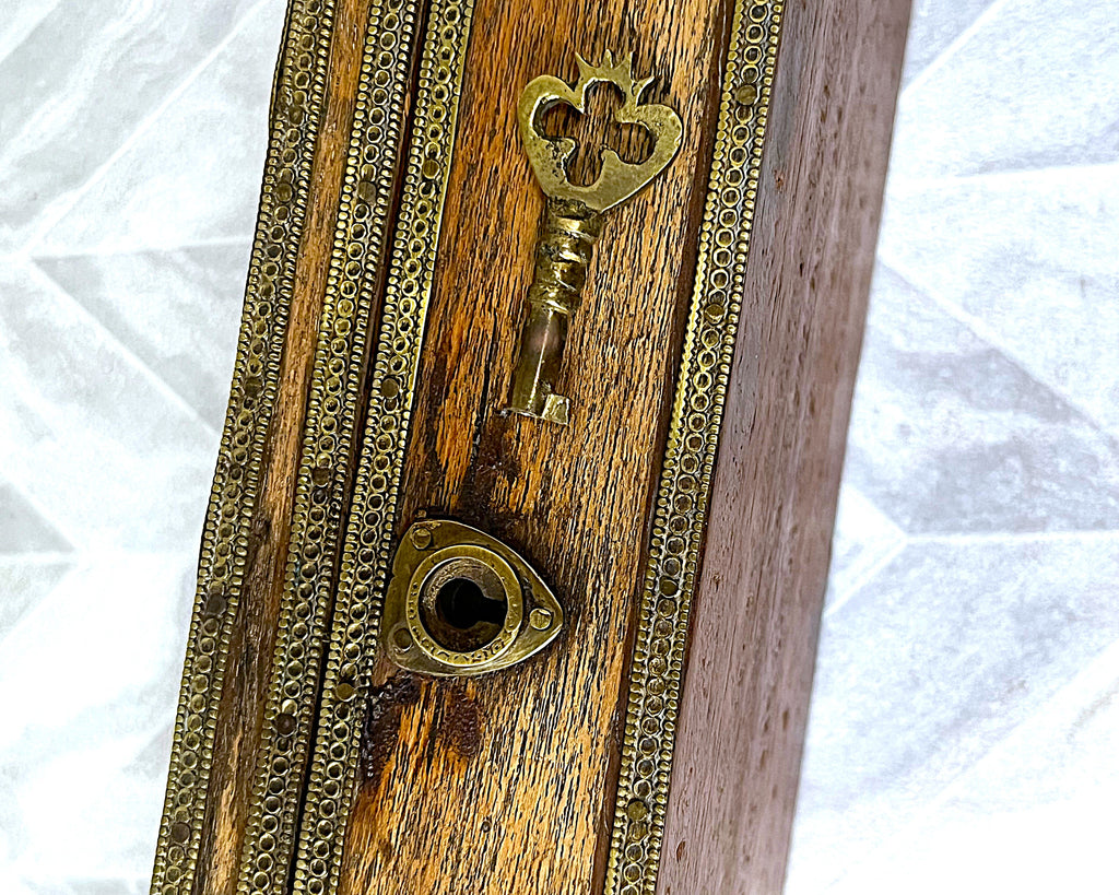 Wooden Boxes: Dutch Colonial Indo-Portuguese Dome-Top Document Box Circa 1850–1880