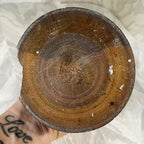 Vintage Apothecary: Antique 19th-Century Hand-Turned Lignum Vitae Apothecary Mortar and Lid Assembly