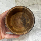 Vintage Apothecary: Antique 19th-Century Hand-Turned Lignum Vitae Apothecary Mortar and Lid Assembly