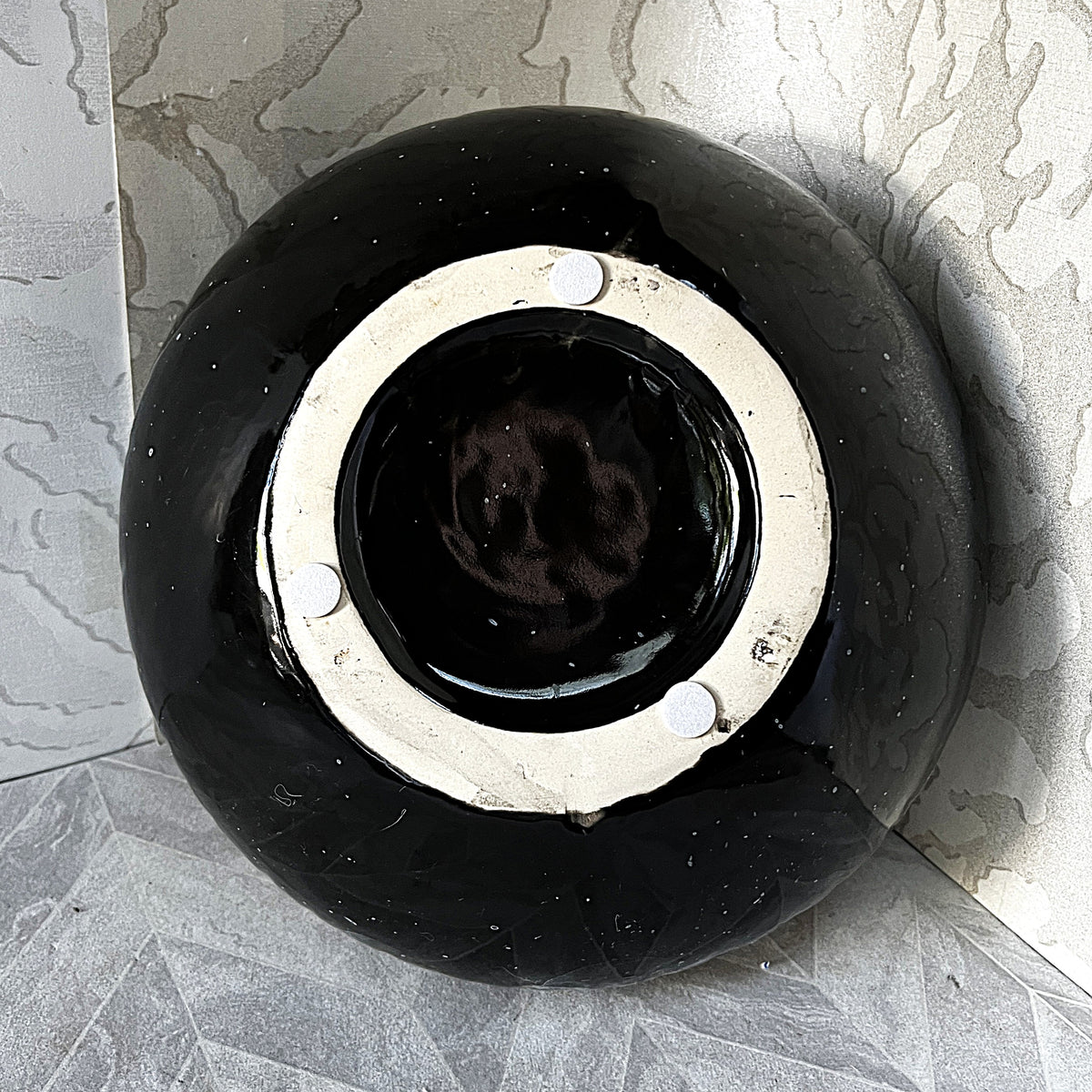 Lucia Ware: Lucia Ware Bubble Glaze Volcanic Black Centrepiece Bowl