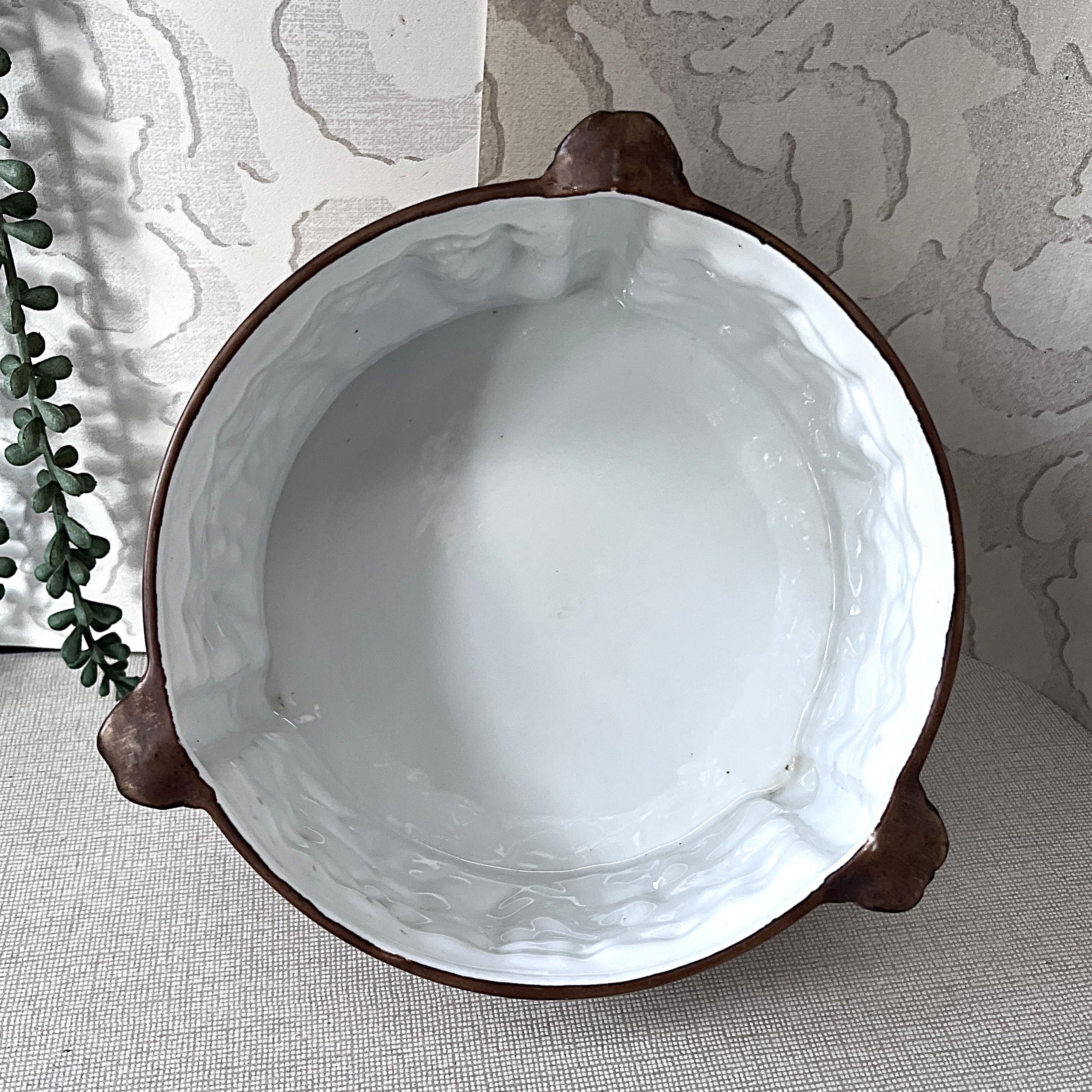 Decorative Ceramics: Neo-Classical Ram's Head Bisque Porcelain Footed Planter