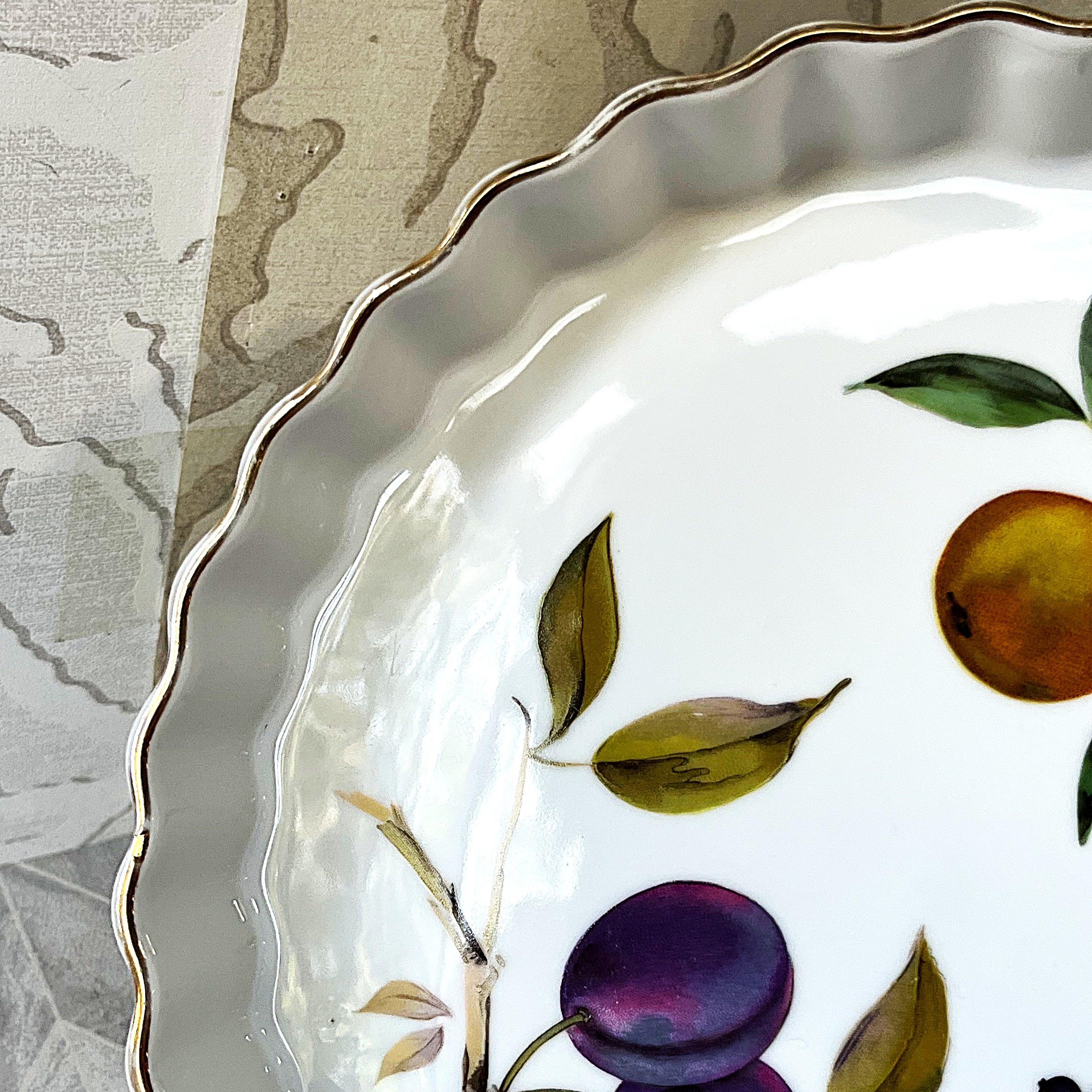Baking Dish: Royal Worcester Evesham Gold Fluted Tart Quiche Dish